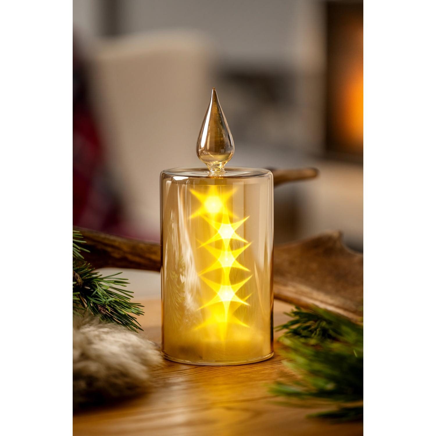 LEONARDO Windlicht Leonardo LED-Kerze Capanna Gold (24cm) günstig online kaufen