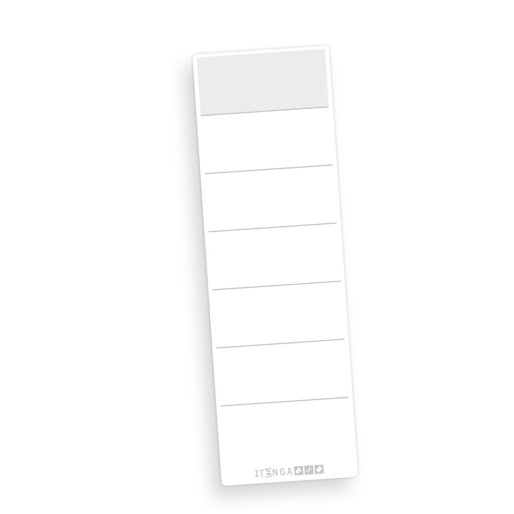 itenga Etiketten itenga 100x Ordnerrücken Etikett WEIß Rückenetikett zum Aufkleben 6,0