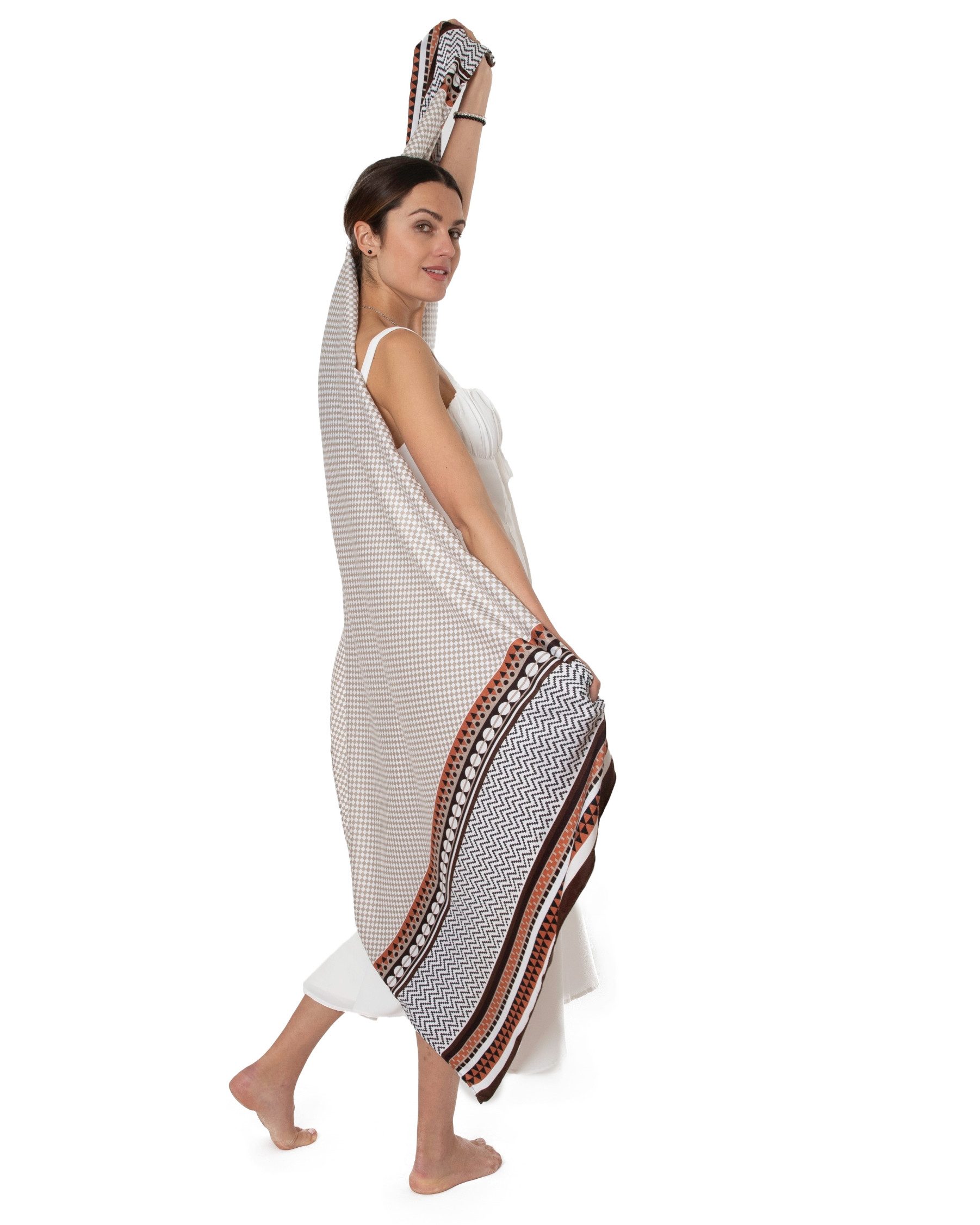MayTree Modeschal Strandschal 85 x180 Schoko, günstig online kaufen