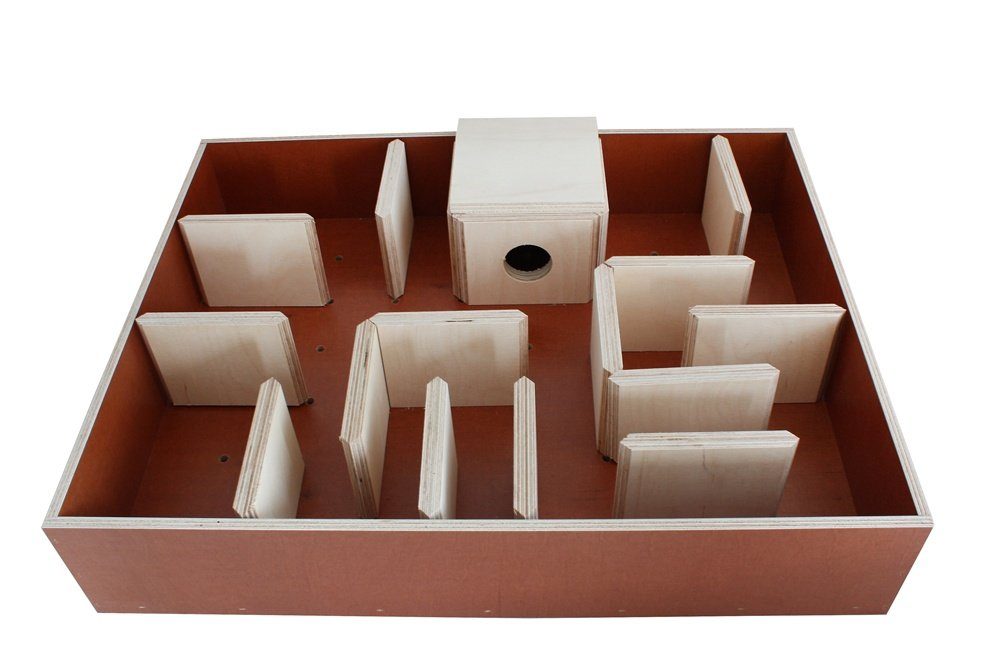 ELMATO Tier-Intelligenzspielzeug Elmato 12810 Ratten-Labyrinth Kleintiere, Multiplexholz 40x28x10cm