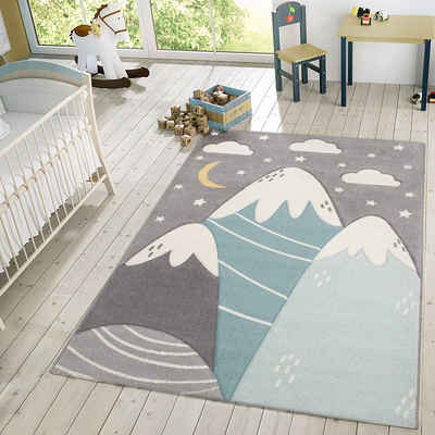 Kinderteppich Kinderzimmerteppich Teppich Junge Mädchen Kinderteppich Baby, TT Home, quadratisch, Höhe: 16 mm