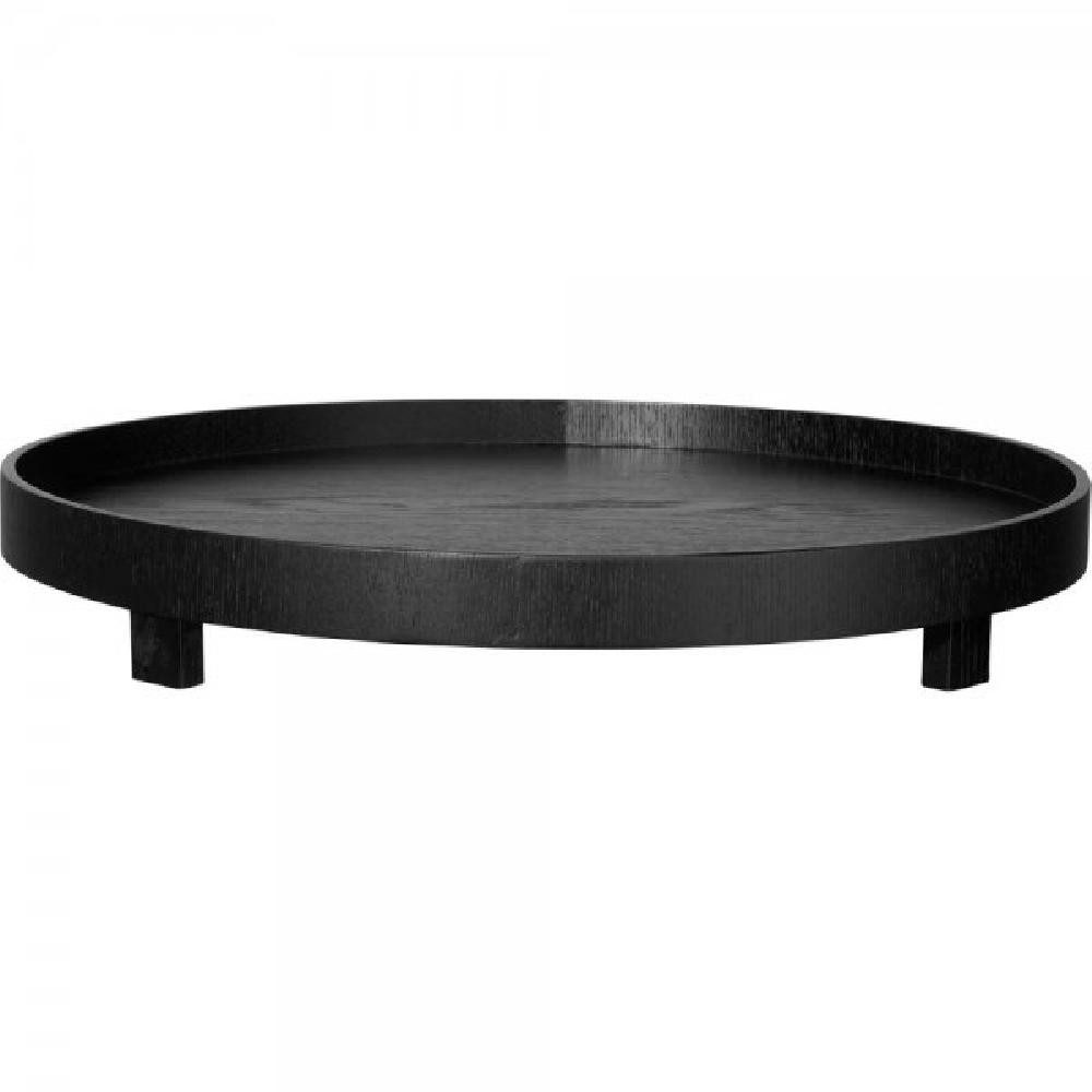ASA SELECTION Tablett Asa Tablett Auf Fuß Weidenholz Schwarz (40cm)