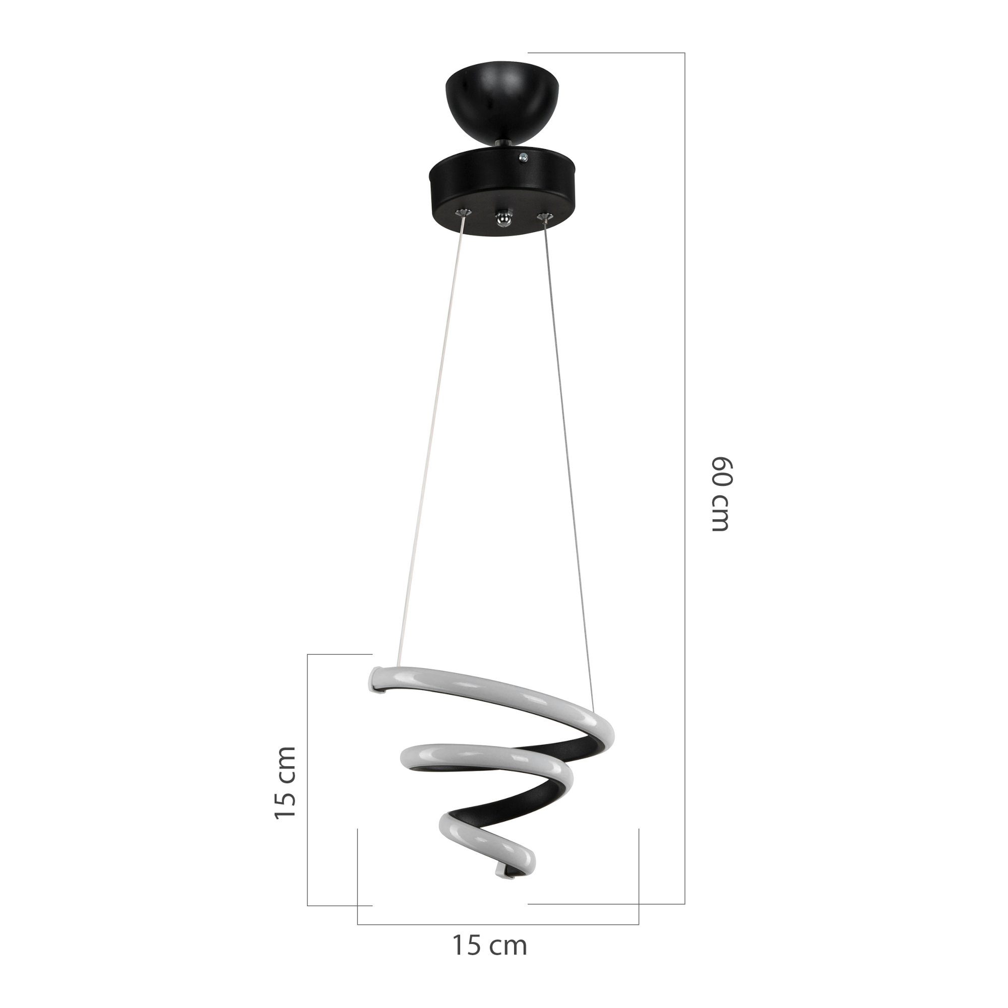 LED Pendelleuchte Wohnzimmerlampe, fest integriert, Dewsbury LED Weiß/Schwarz lux.pro Hängeleuchte,