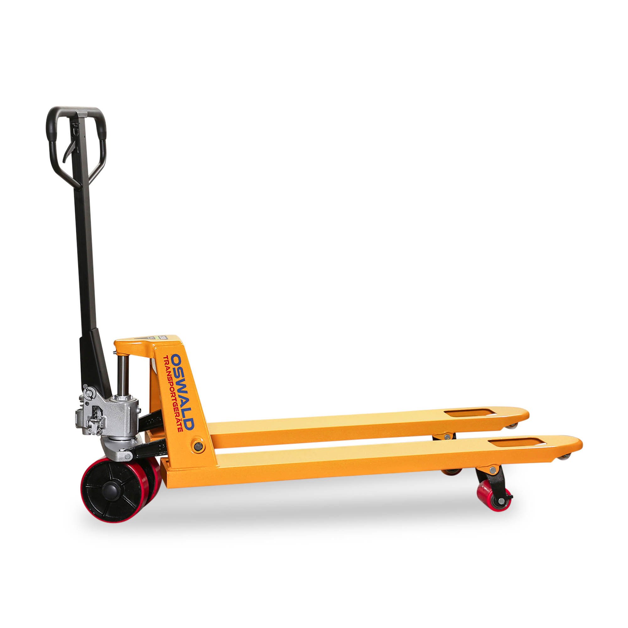 OSWALD Transportgeräte Gabelhubwagen Hubwagen OSWALD HU11PS - 2500 kg - 1150 mm - Polyurethan Single