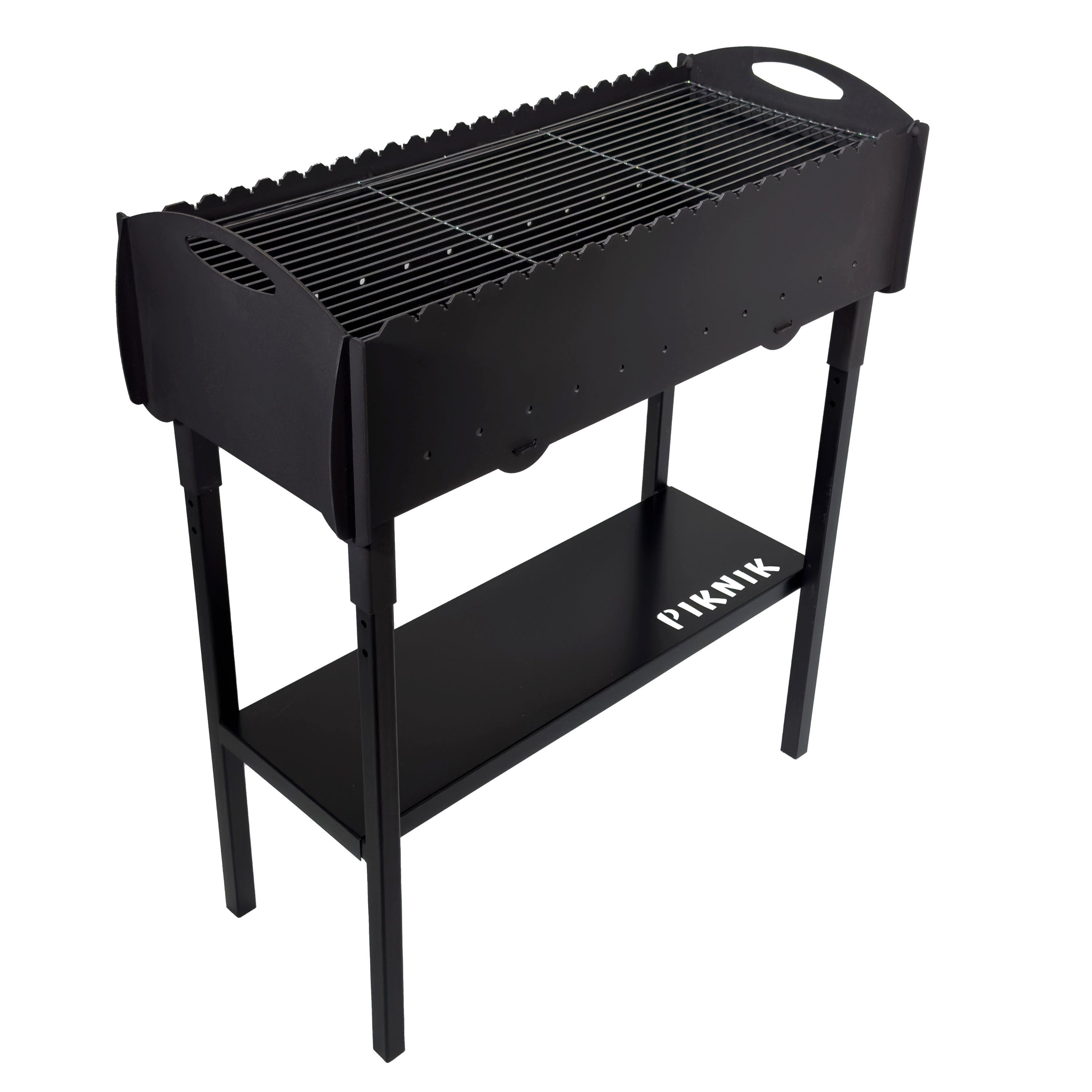GOROCH Holzkohlegrill Mangal Gartengrill Schaschlikgrill für 21 Spieße, 3mm Stahl