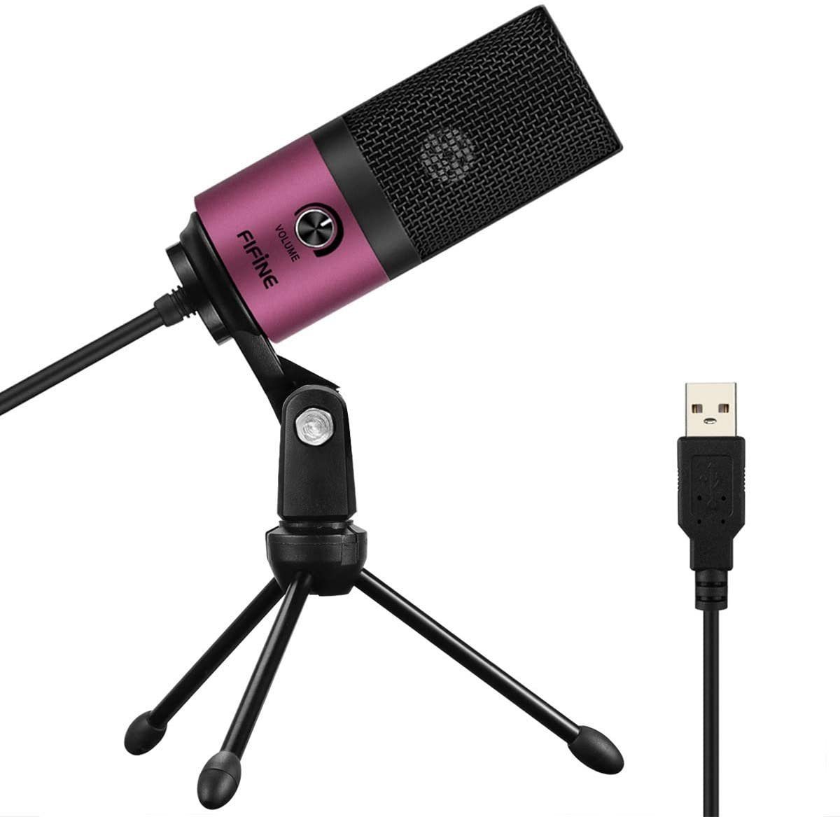 FIFINE Mikrofon USB Kondensator Mikrofon Streaming mit Ständer PC Mac