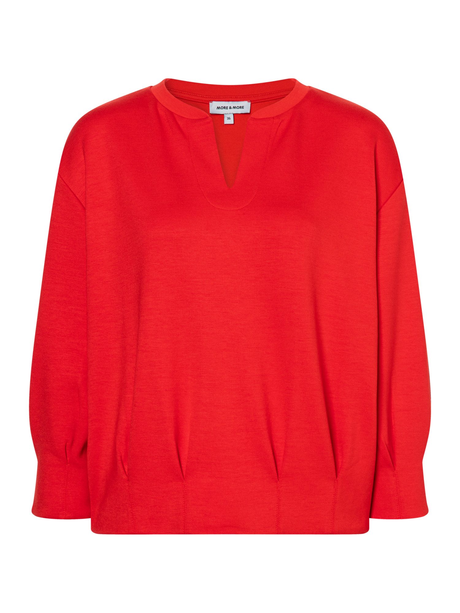 Sweatshirt rotes 3/4 Arm-Sweatshirt, Blusenshape