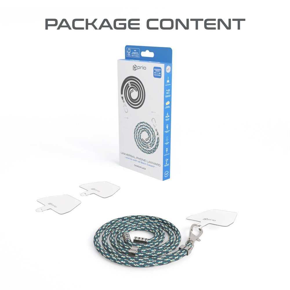prio Handytasche prio Universelles Handy-Umhängeband 0.7m Tarnfarbe (unbestimmt)