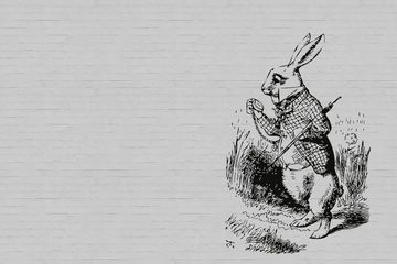 A.S. Création Leinwandbild bunny, Tiere (1 St), Schwarz-Weiß Zeichnung Hase Keilrahmen Bild
