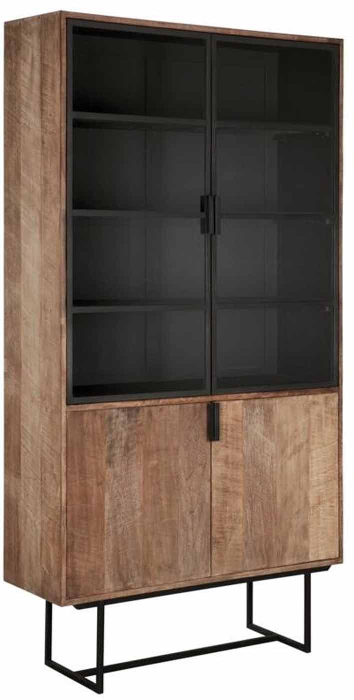 DTP Buffet Vitrinenschrank Odeon, Teak/Metall