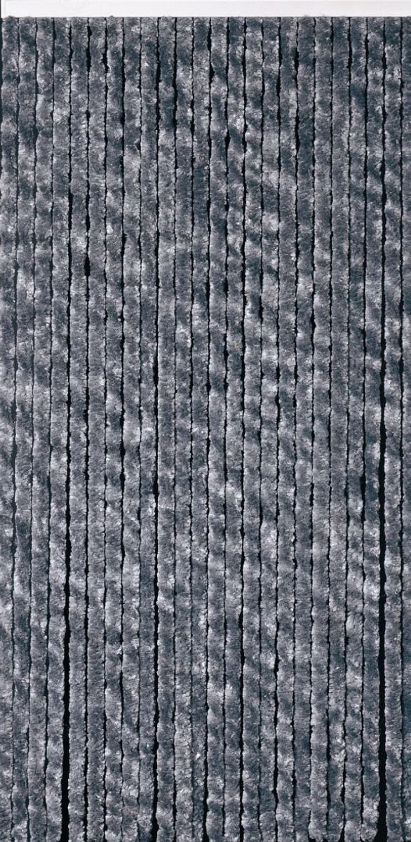 CONACORD Türvorhang Decona Flauschvorhang anthrazit grau, Hakenaufhängung, halbtransparent, 100 x 200 cm, Chenille - inkl. Tragetasche