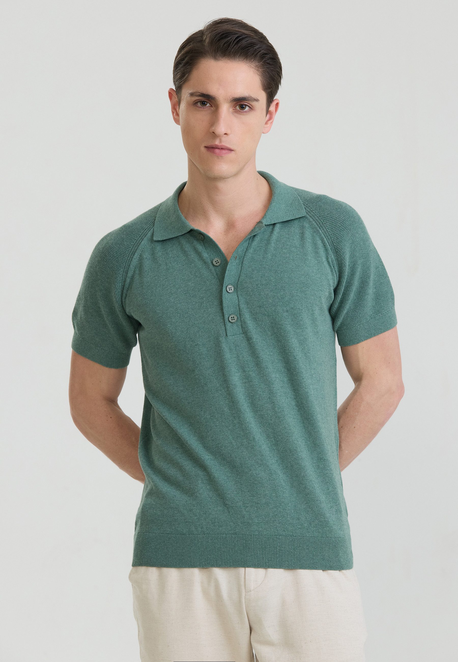 Felix Hardy Poloshirt Strick-Polo Shirt Kurzarm
