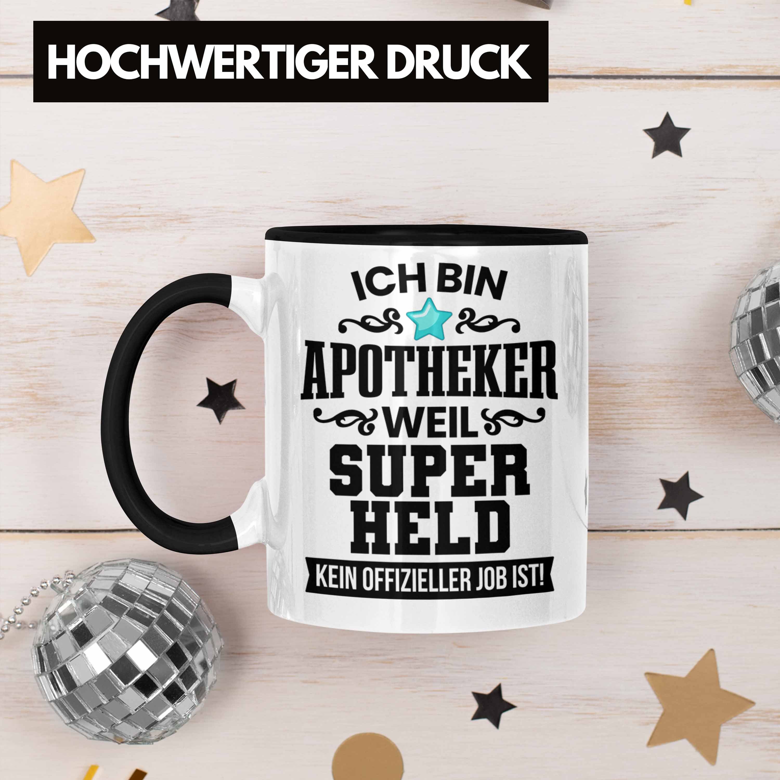 Trendation Tasse Trendation - Apotheker Kaffeetasse Apotheker Lustig Pharmazeut Geschenk Arzneikundiger Kaffeetasse Bester Schwarz Tasse Spruch