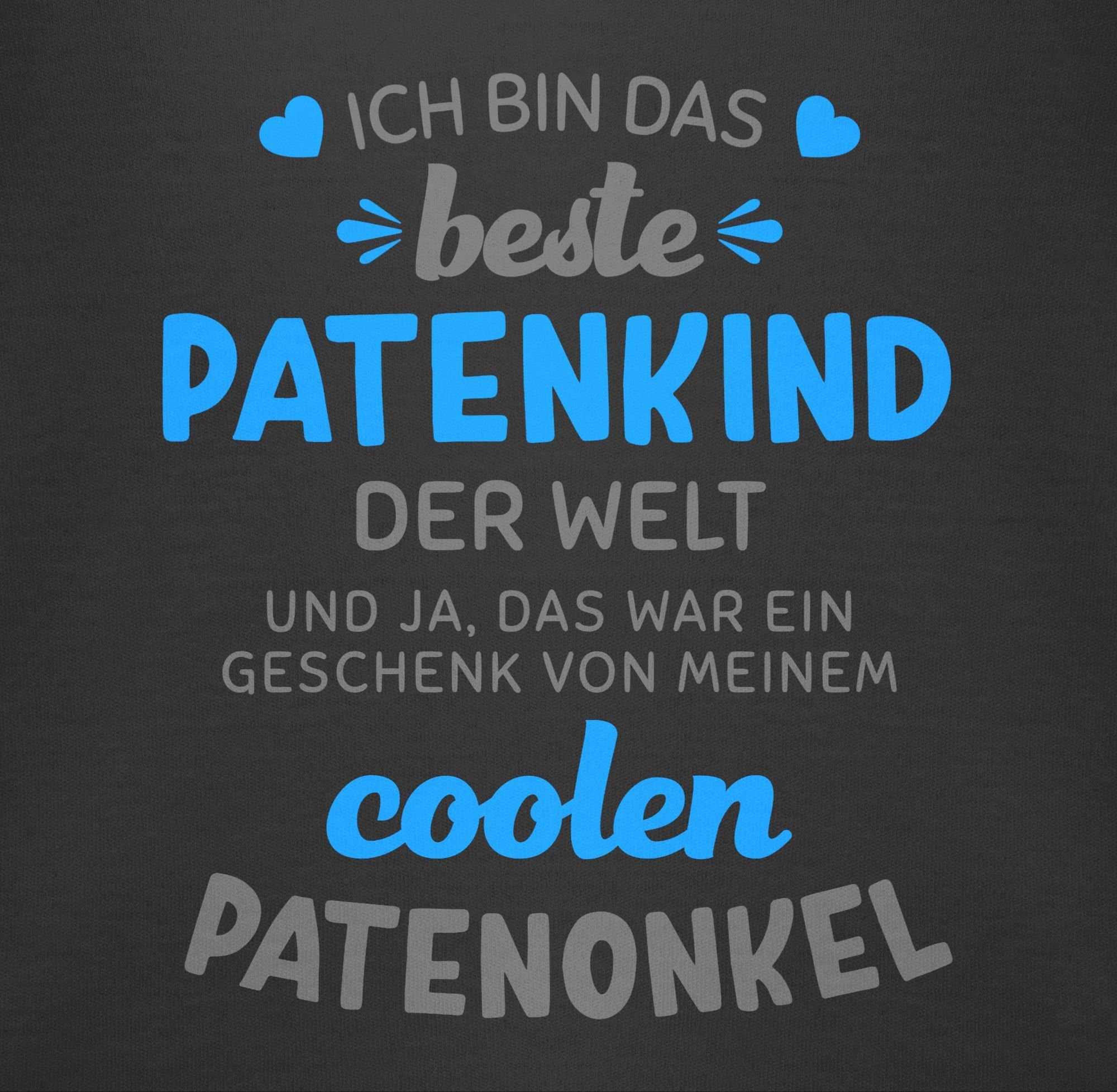 Shirtbody Welt Baby Shirtracer beste Ich Patenkind 3 Schwarz das bin Patenonkel grau/blau der