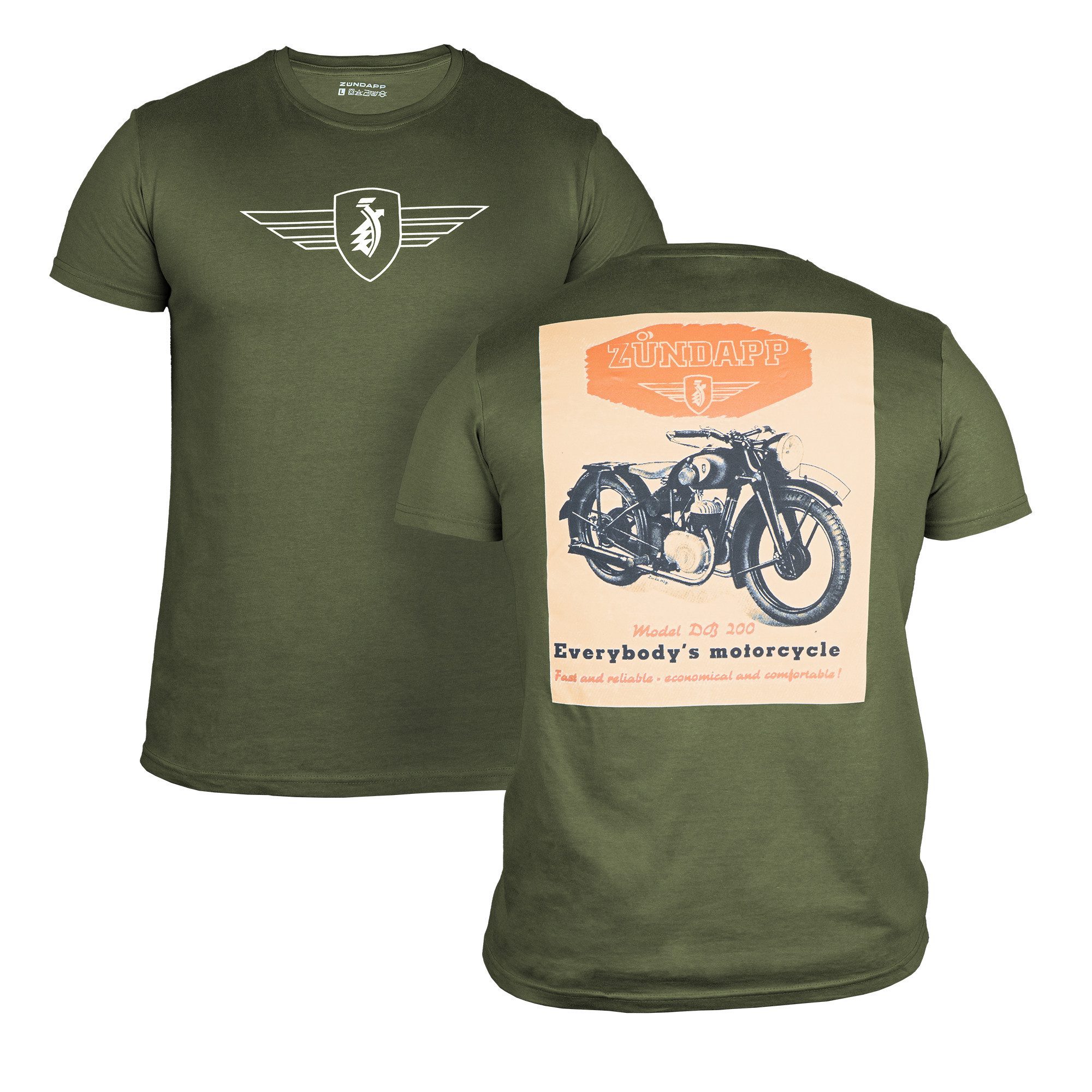Zündapp T-Shirt Print Vintage Werbung unisex Shirt retro