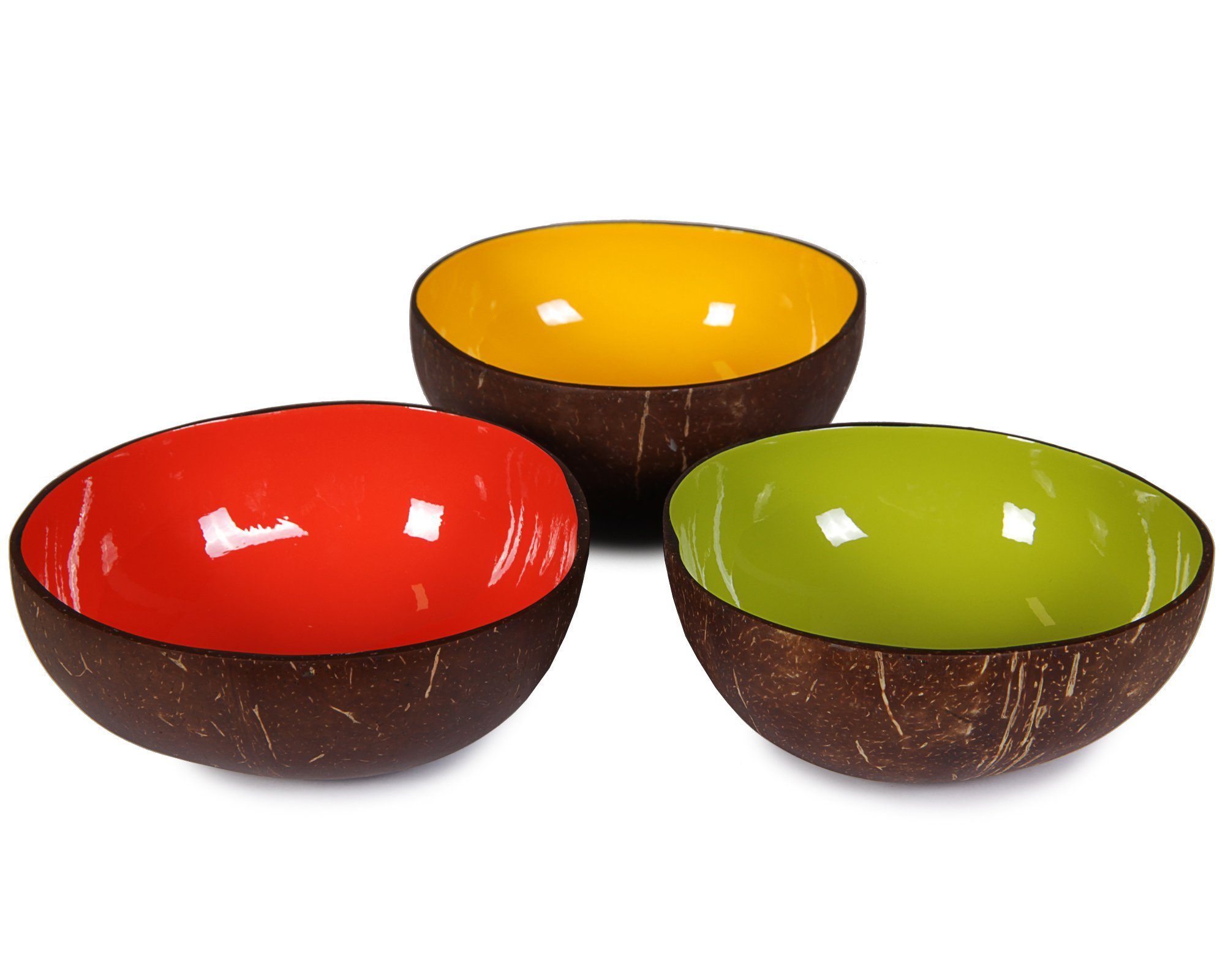 ONDIS24 Dekoschale Designer lebensmittelecht, umweltfreundlich, Schale 100% Kokosnuss natur, Schüssel handgefertigt, Unikat einfarbig Natur nachhaltig