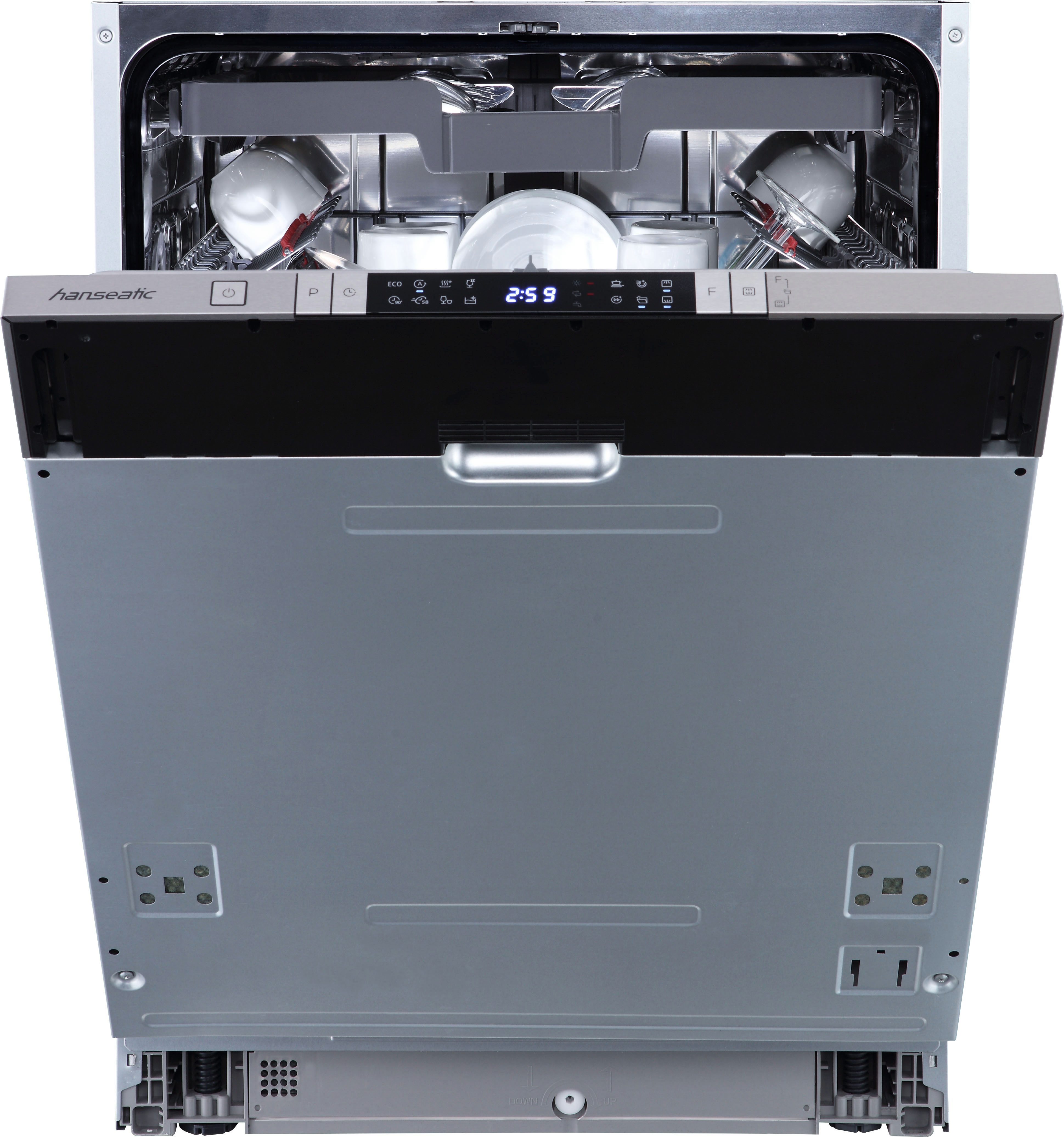 Hanseatic vollintegrierbarer Geschirrspüler HGVI6082A147913DS, 14 Maßgedecke, vollintegriert, mit höhenverstellbarem Oberkorb, mit 8 Programmen