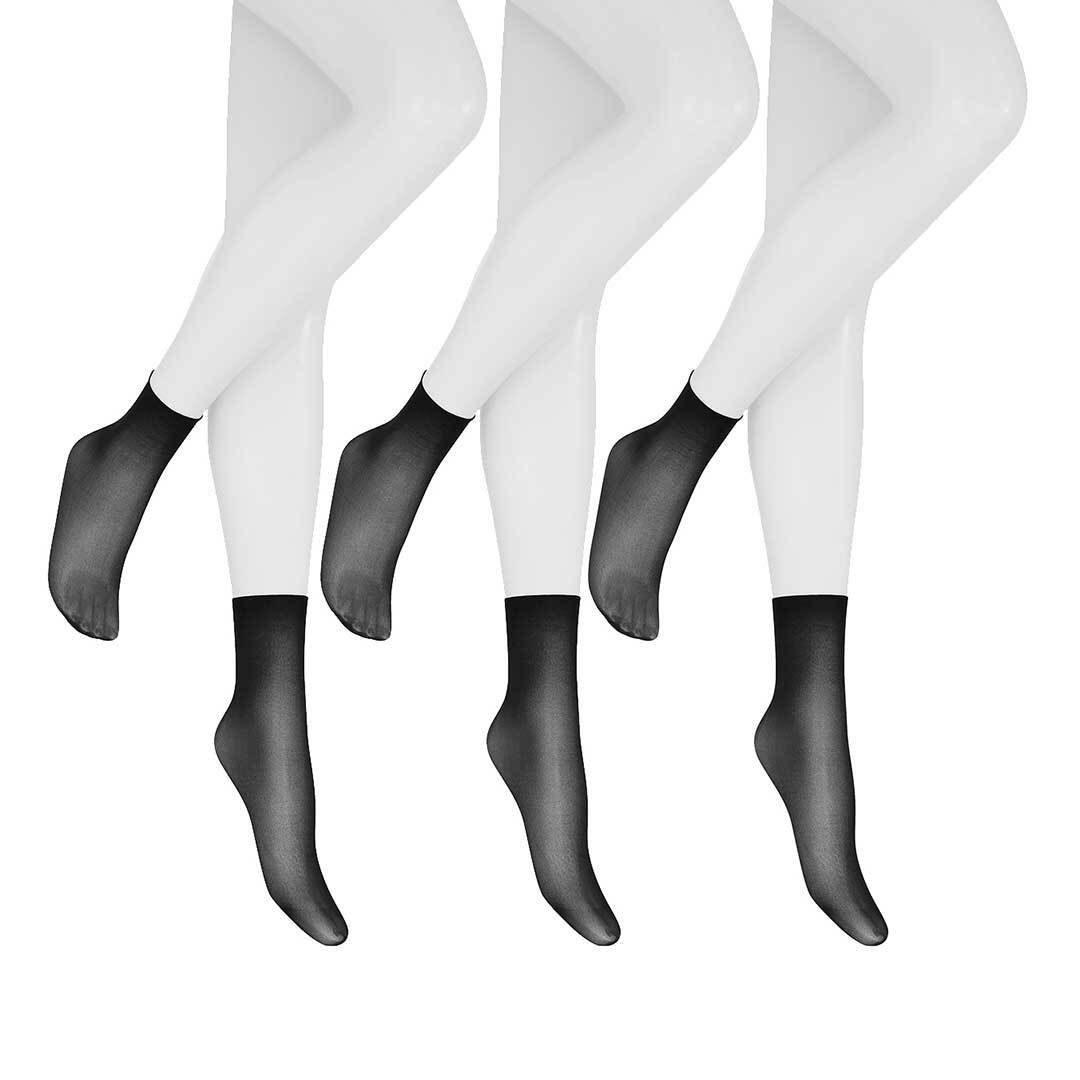 Hudson Basicsocken Simply 20 3-Pack (3-Paar) Söckchen im Dreierpack mit Rollrand