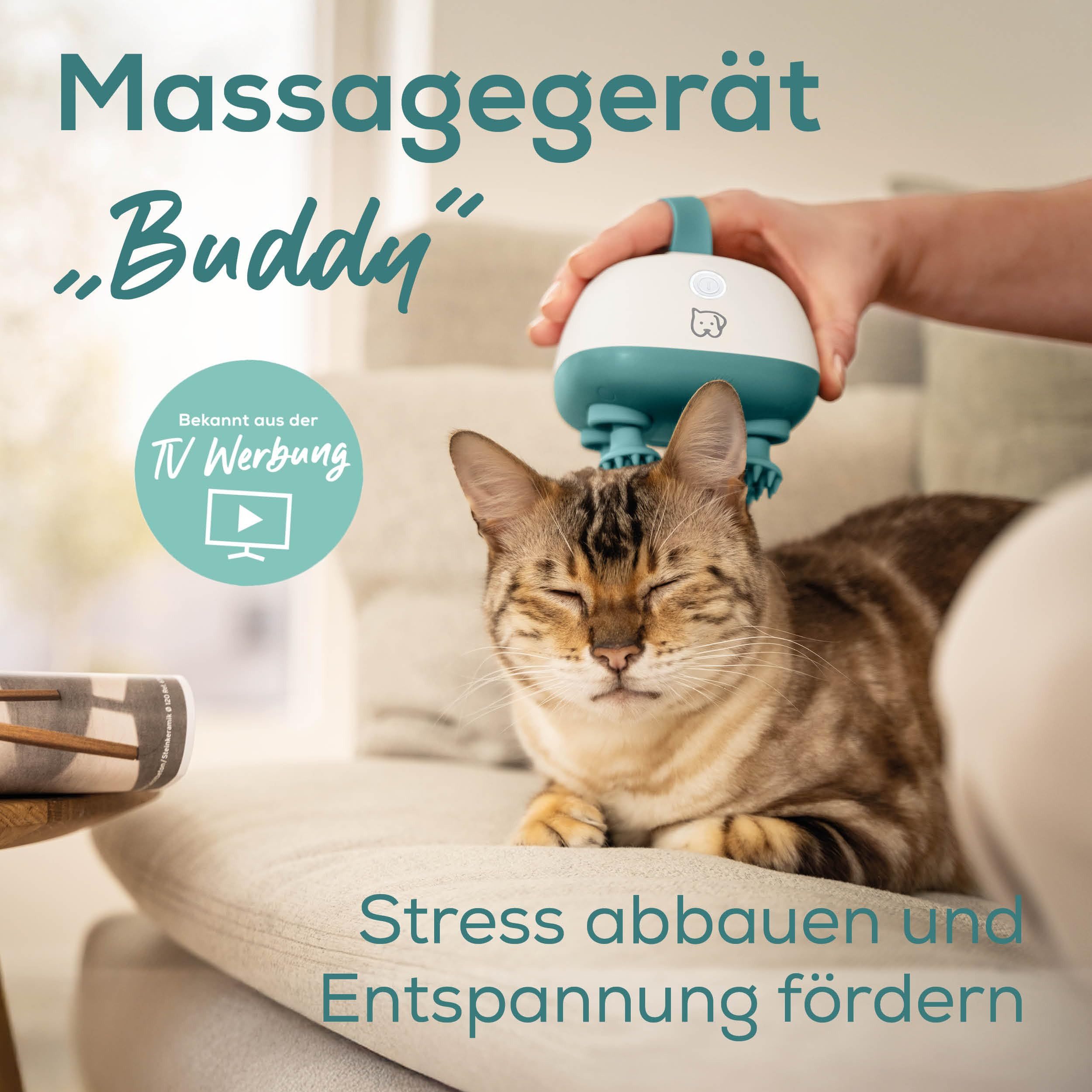 BEURER Massagegerät PP 410 Buddy, Massagegerät mit 4 rotierenden Silikonaufsätzen