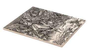Posterlounge Holzbild Albrecht Dürer, Michaels Kampf mit dem Drachen, Malerei