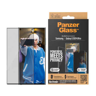 PanzerGlass Ultra Wide Fit Privacy Screen Protector für Samsung Galaxy S24 Ultra, Displayschutzglas, Displayschutzfolie, stoßfest, kratzbeständig