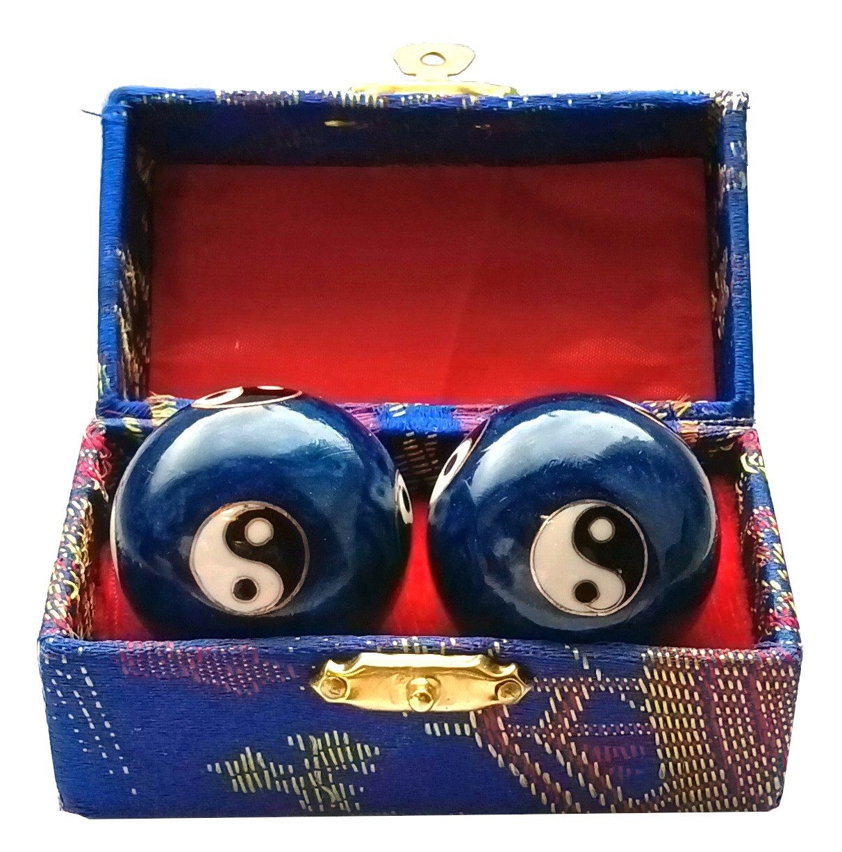 Saraswati Massageball Qi Gong Kugel Yin Yang blau 35mm