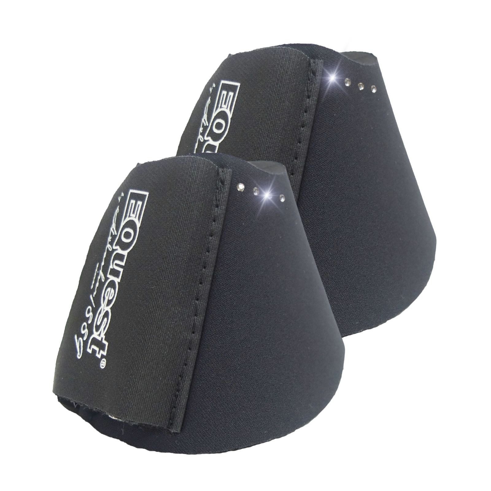 EQuest Hufglocken Neopren Hufglocke Crystal, 2er Set, schwarz, XL, Full Extra