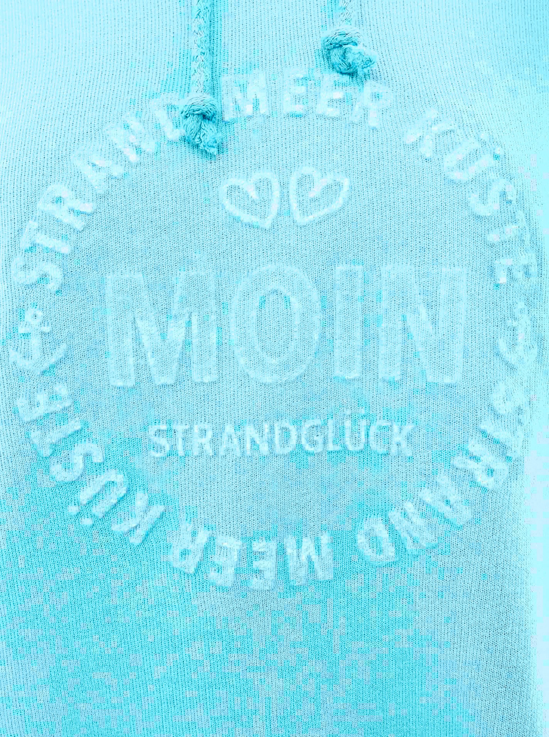 Zwillingsherz Hoodie "Moin" Kapuze, Kordelzug, Langarm, maritimer Schriftzug – Bild 5 von 5