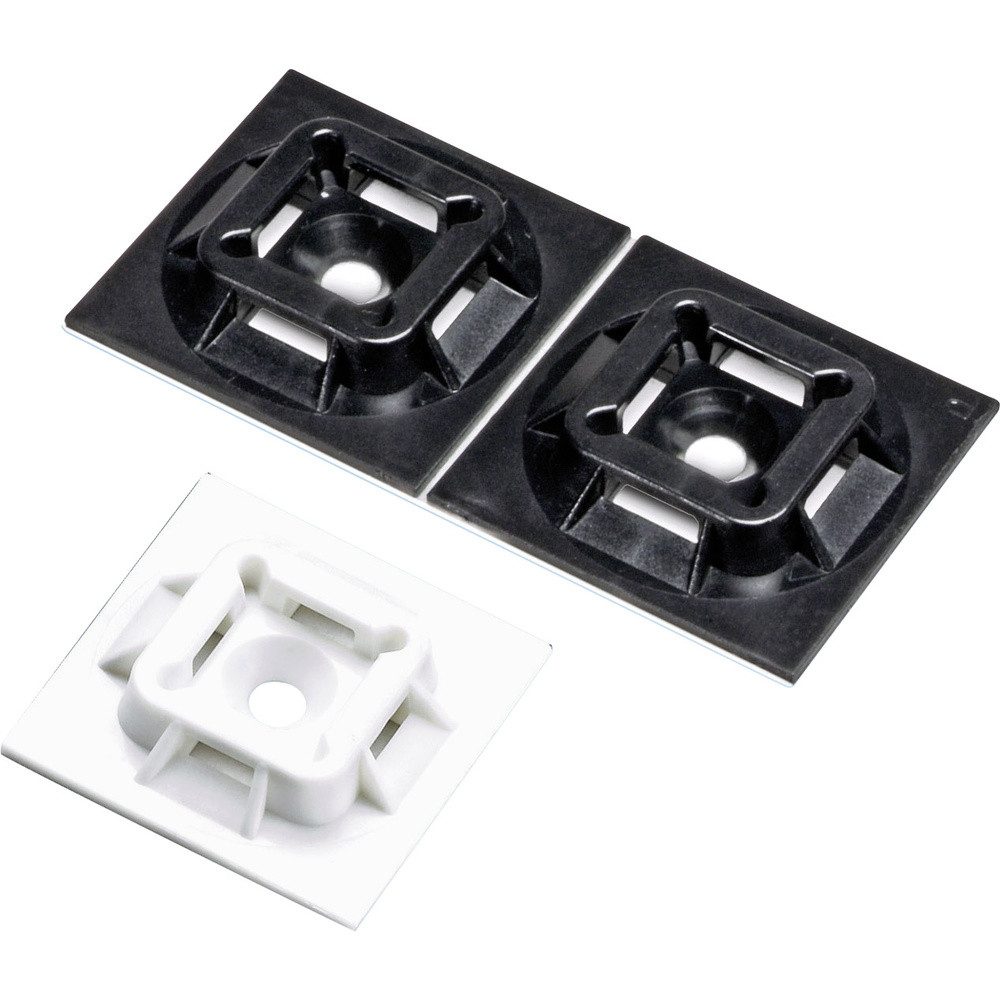 Thumbnail - Panduit Kabelverbinder-Sortiment Panduit Befestigungssockel selbstklebend ABM3H-A-L Weiß 100 St., ABM3H-A-L