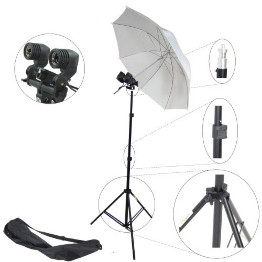 Dynasun Stativ MM2Kit Studio-Stativ-Blitz, (Fotostudio-Set mit Stativ, Doppelter Lampenhalterung Diffusorschirm)