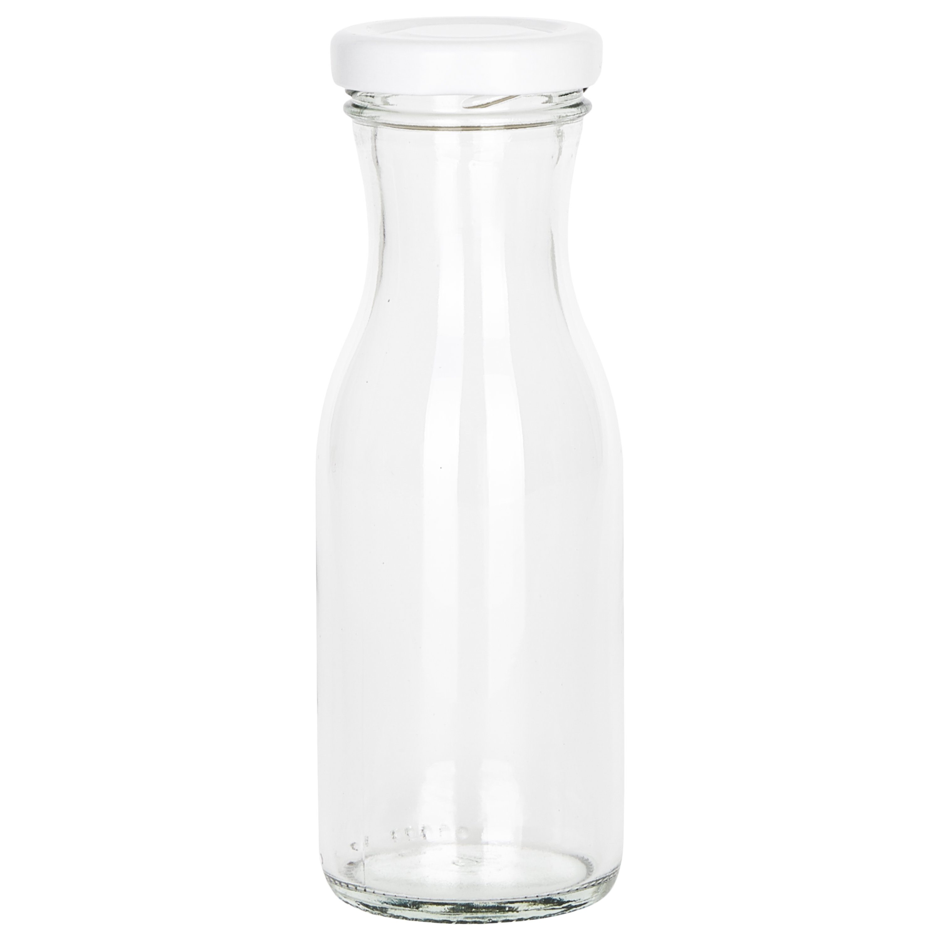 MamboCat Karaffe 6er Set Weithalsflasche Karaffe 150 ml + To 43 Deckel weiß – Bild 4 von 5