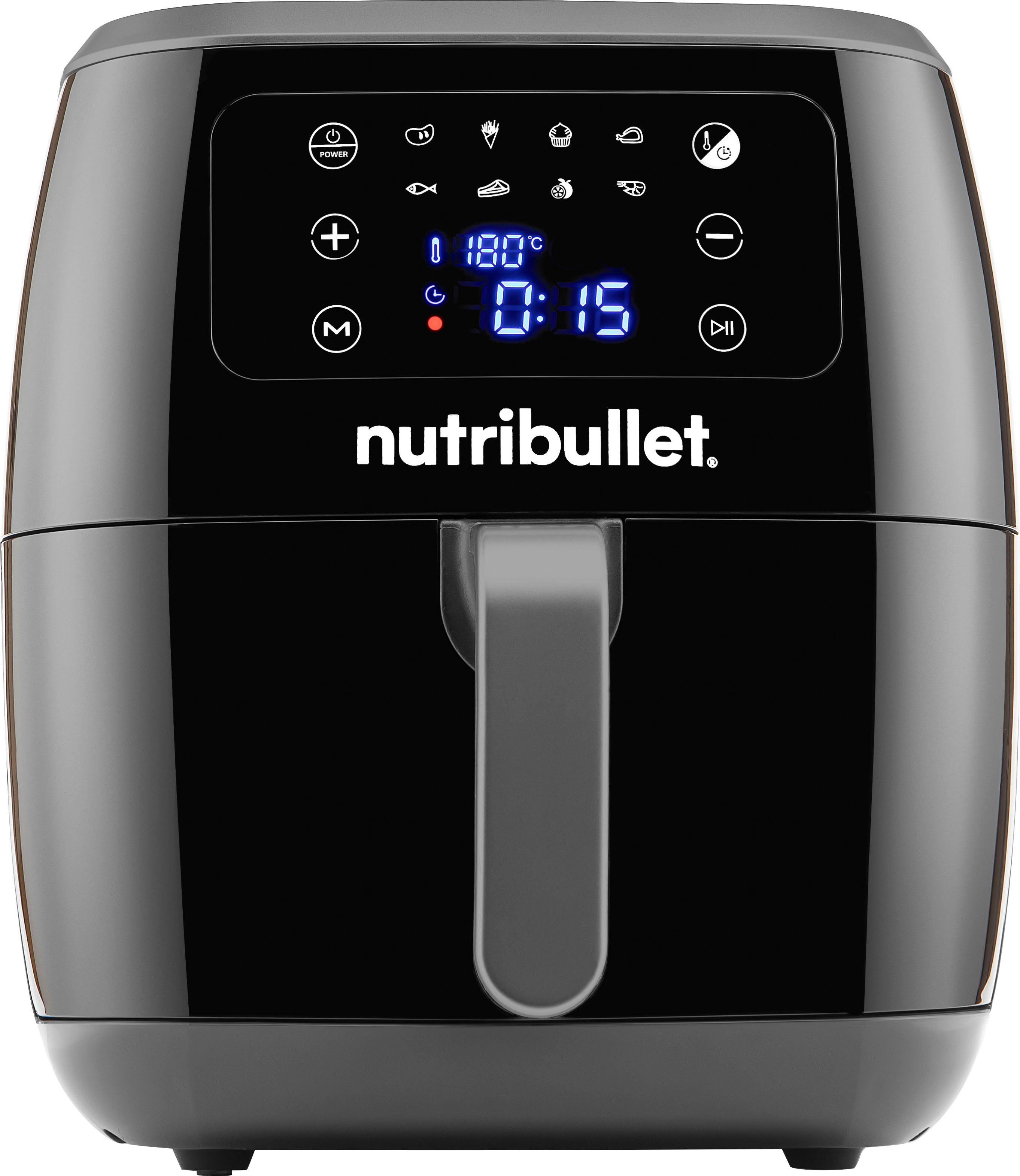 nutribullet Heißluftfritteuse NBA071B 7L XXL Garkorb, 8 Programme, antihaft & spülmaschinenfest, 1800 W, 1.800 Watt, 360° Wirbelkonvektion, Touch-Display, Schwarz