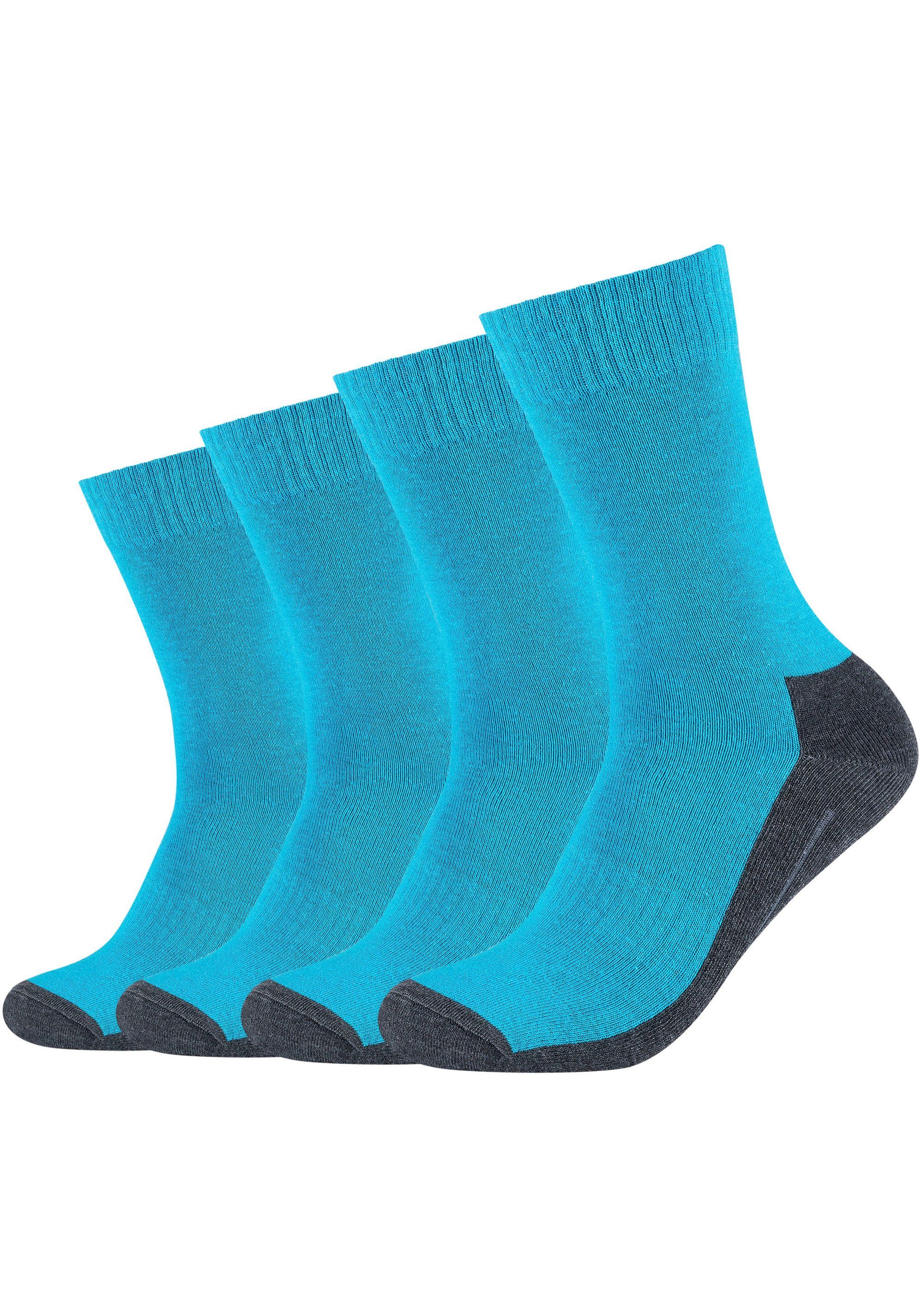 Camano Sportsocken (Packung, 4-Paar) Pro-Tex-Funktion: Klima- und feuchtigkeitsregulierend turquoise-grey | Lange Socken