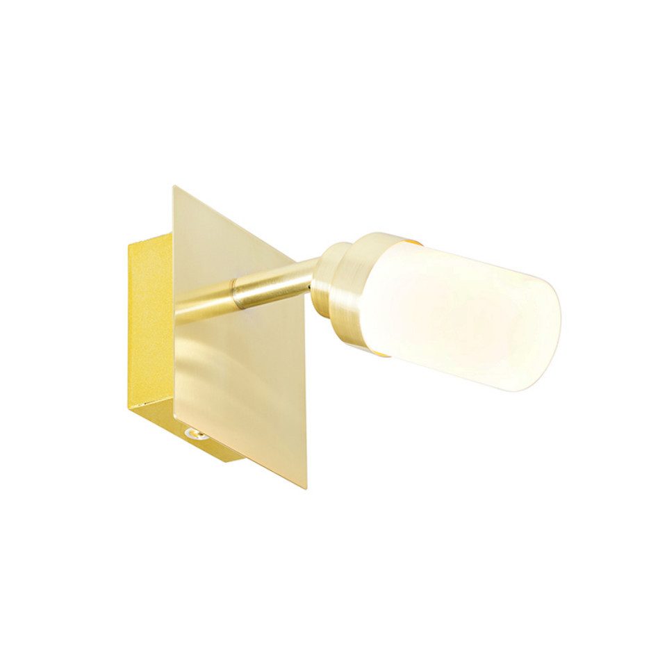 Qazqa LED Aufbaustrahler Japie, ohne Leuchtmittel, Warmweiß, QAZQA Aufbau­spot, g9, Gold, Stahl, Modern