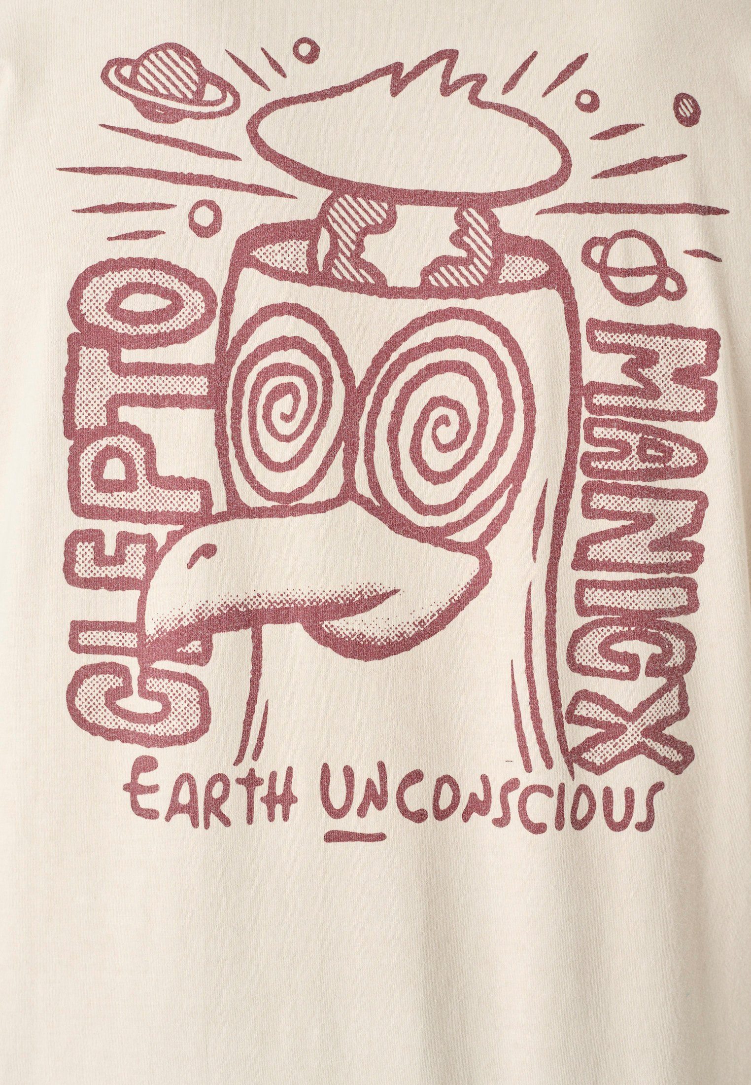 Unconscious coolem T-Shirt Print mit braun Cleptomanicx