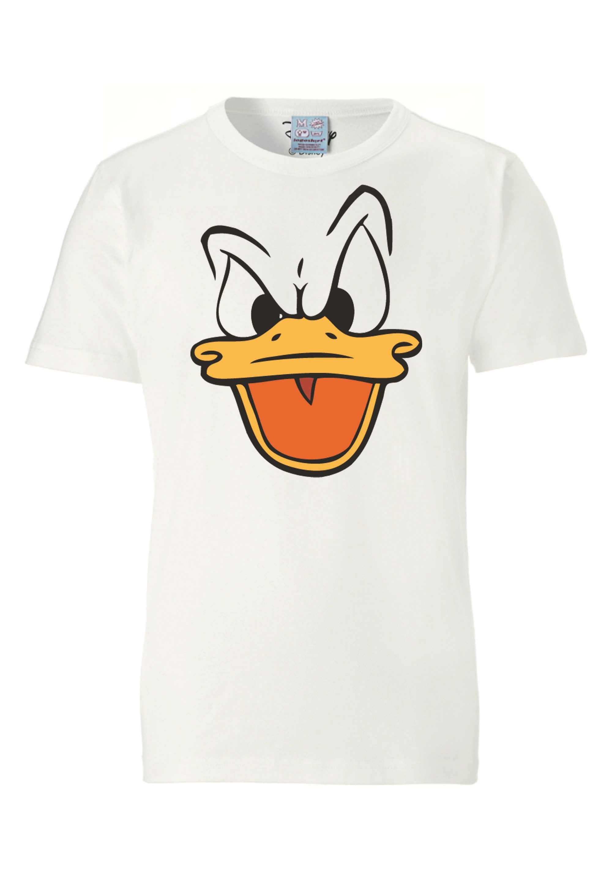 LOGOSHIRT T-Shirt Donald Duck – Face mit lizenziertem Originaldesign