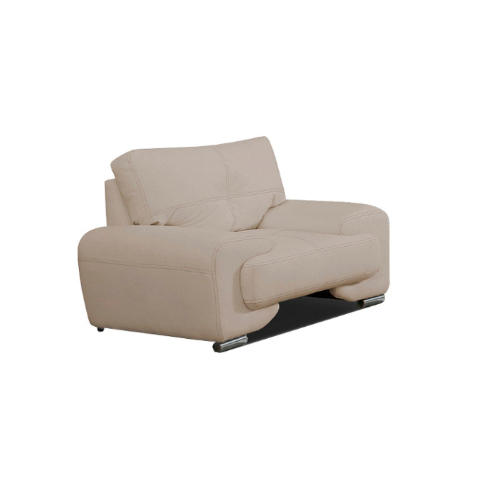 MOEBLO Sessel Florida Lux (Lounge Sessel mit Armlehnen - Armlehnensessel Fernsehsessel Polstersessel Federkern - mit Design Füßen, Sessel gepolstert - Polsterstuhl für Esszimmer & Wohnzimmer), (BxTxH):135x100x90cm