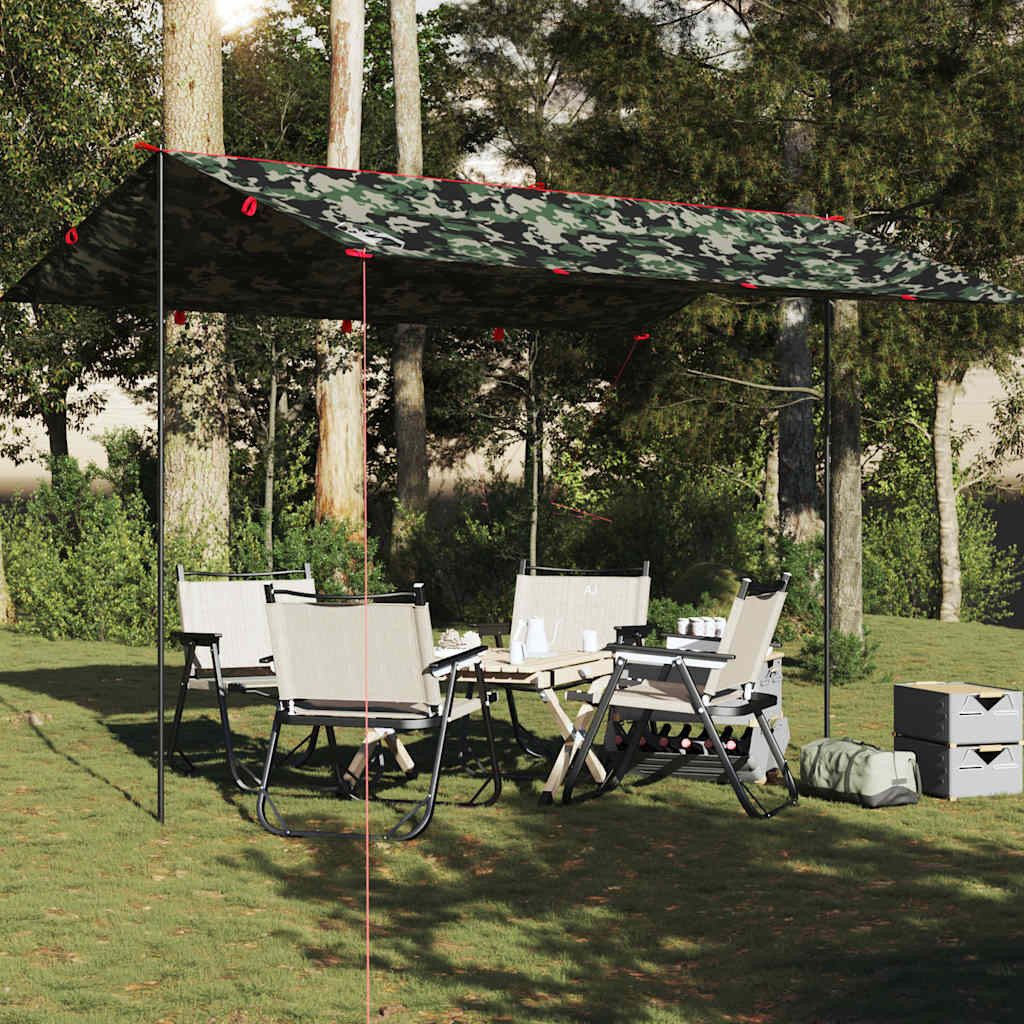 vidaXL Tarp-Zelt Tarp Tarnmuster 406x306 cm Wasserdicht, (1 tlg)
