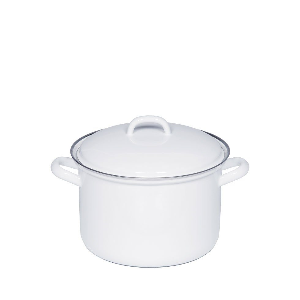 Riess Fleischtopf Classic Weiss, Classic Weiß 14 cm / 1 L - Emaille