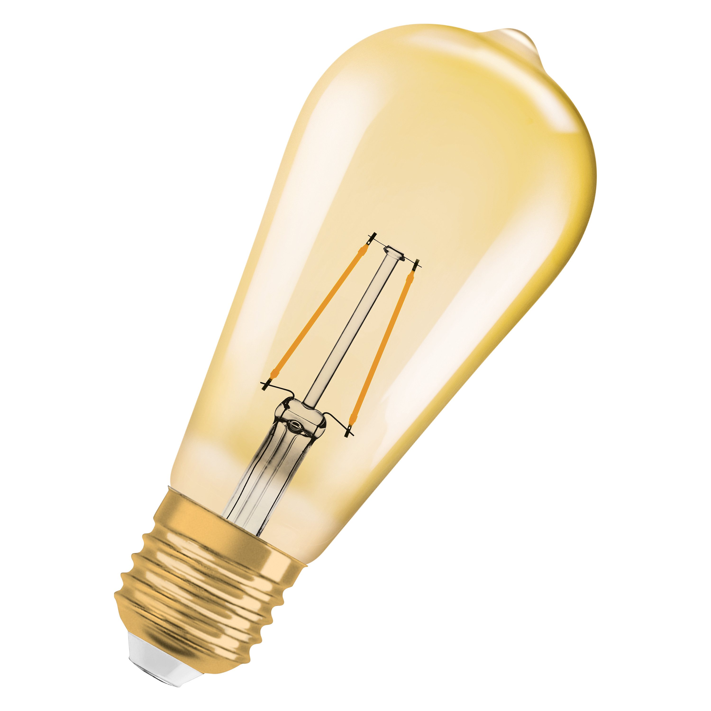 Ledvance LED-Leuchtmittel Vintage 1906 Edison 22 Filament 2.5W 824 Gold E27, E27, 1 St., Warm Comfort Light, Einfacher Austausch von Standardglühlampen