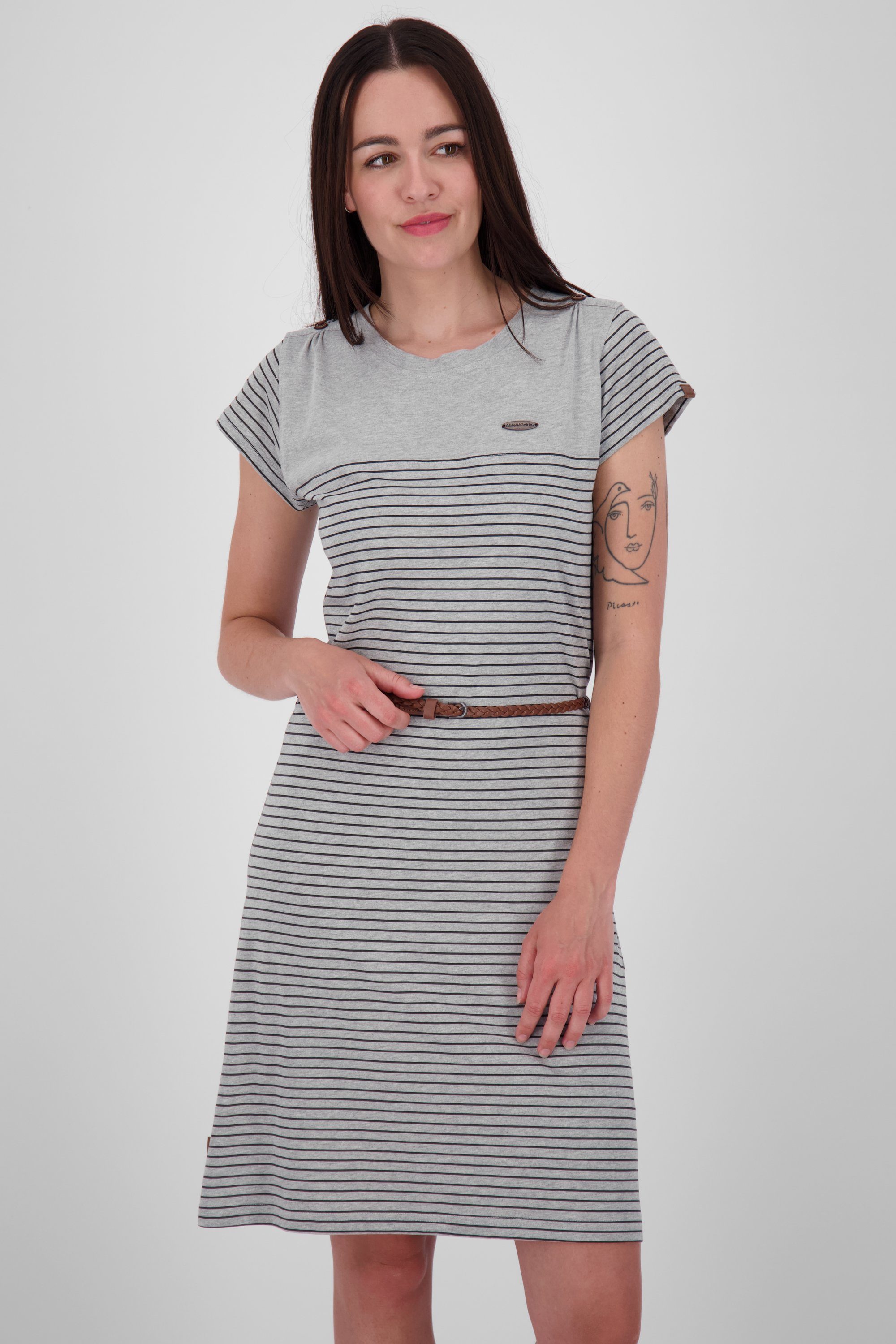 Alife & Kickin Blusenkleid LeoniceAK B Shirt Dress Damen Sommerkleid, Kleid cloudy melange | Blusenkleider