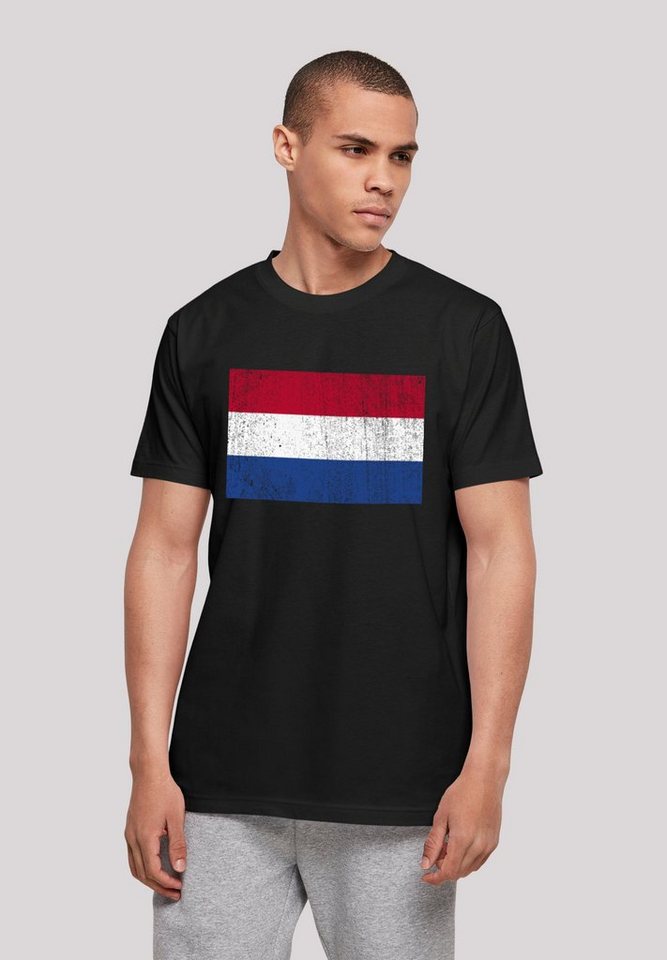 Print Holland distressed Flagge Niederlande F4NT4STIC T-Shirt