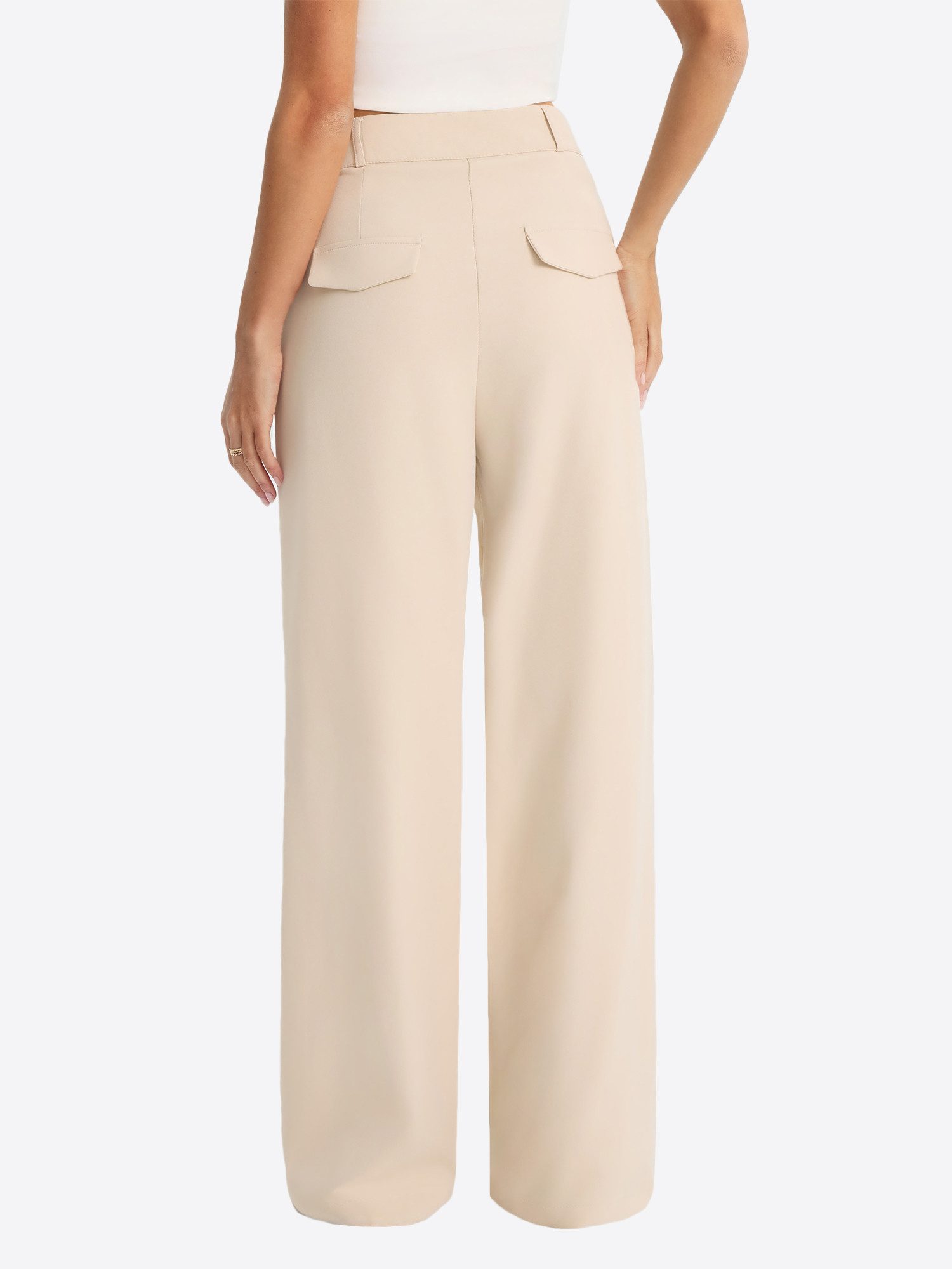 Imily Bela Anzughose Damen High-Waist Wide Leg Elegant Business Marlene-Hose (Packung, 1-tlg., 1per-Pack) in Unifarbe