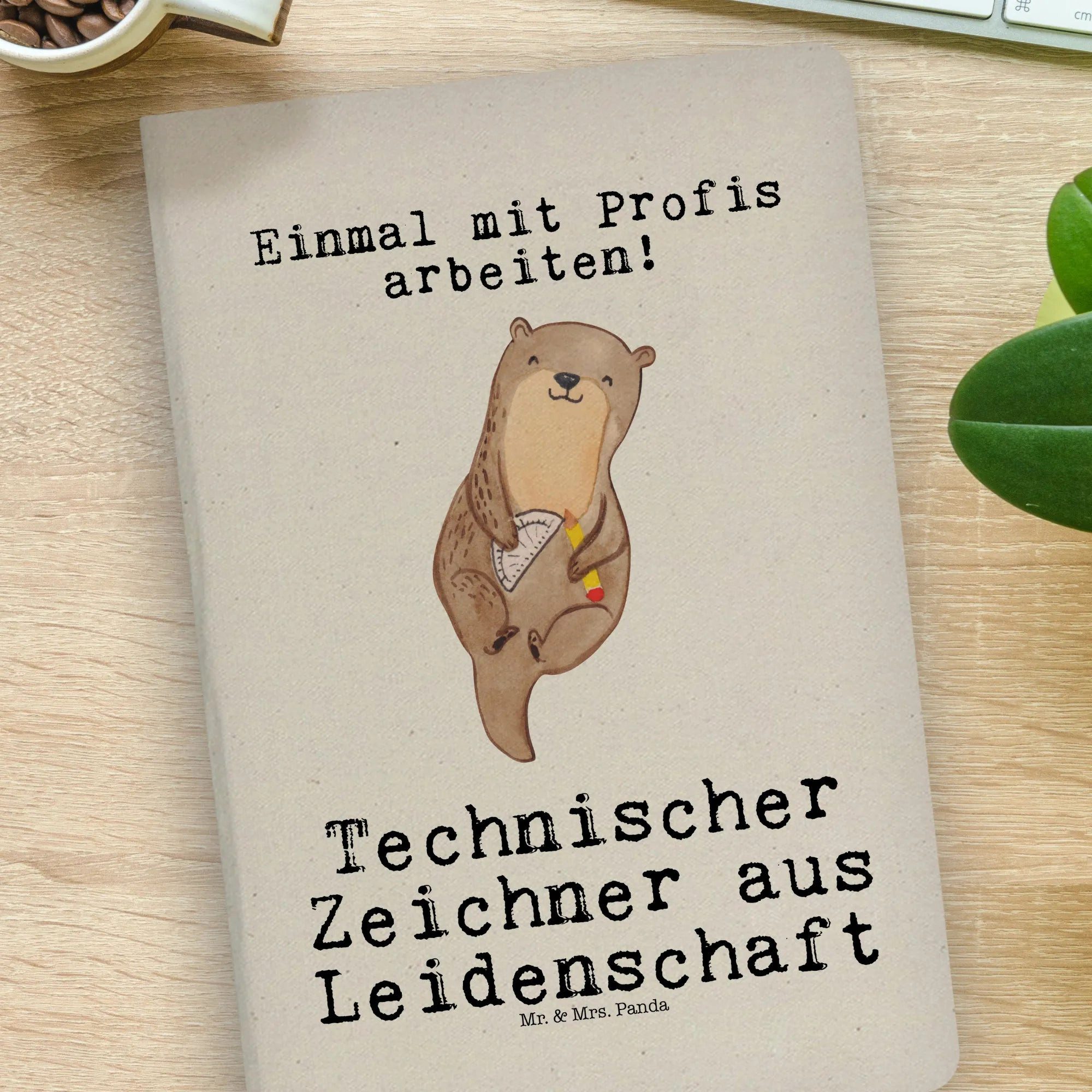 Thumbnail - Mr. & Mrs. Panda Notizbuch Technischer Zeichner Leidenschaft - Transparent - Geschenk, DIN A4 Jo Mr. & Mrs. Panda, Langl...