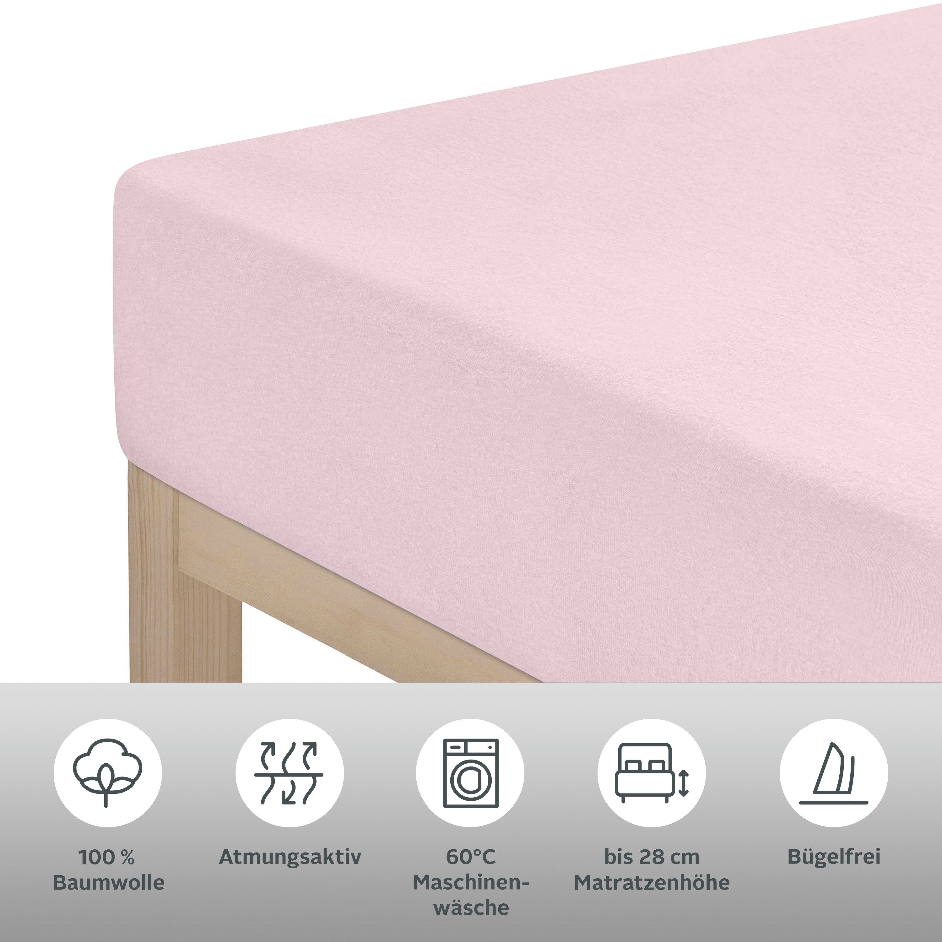 OTTO home Spannbettlaken BLACKBERRY in PREMIUM und BASIC Qualität, 100% Baumwolle, Jersey (160 g/m), Gummizug: rundum, (1 Stück), für hohe Matratzen bis 28 cm,  – Bild 5 von 5