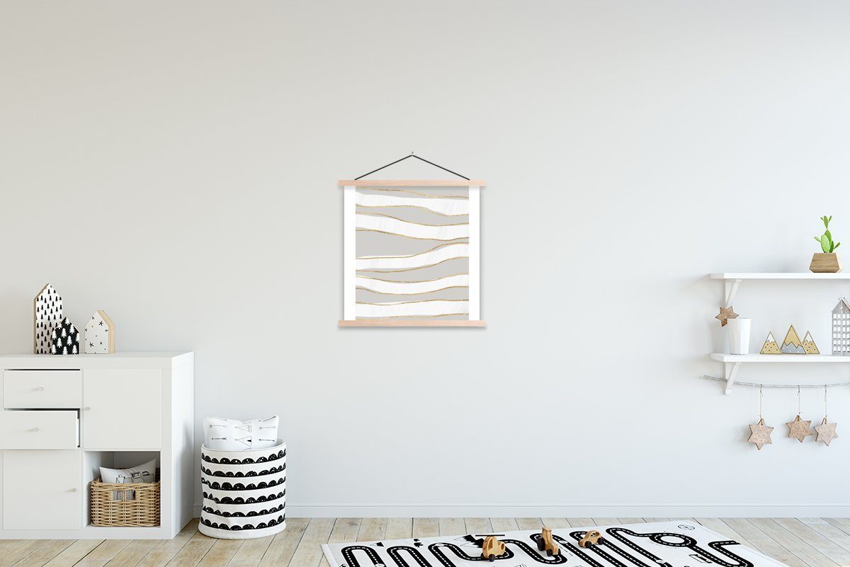 MuchoWow Poster Linie (1 - Magnetisch Wohnzimmer, Muster, - Posterleiste, St), Abstrakt Bilderleiste, für Textilposter