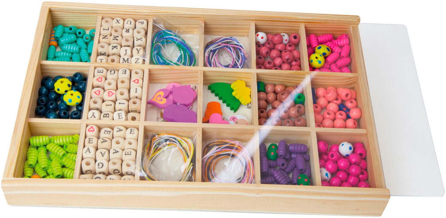 Lena® Kreativset Holzperlen Holzkassette, groß