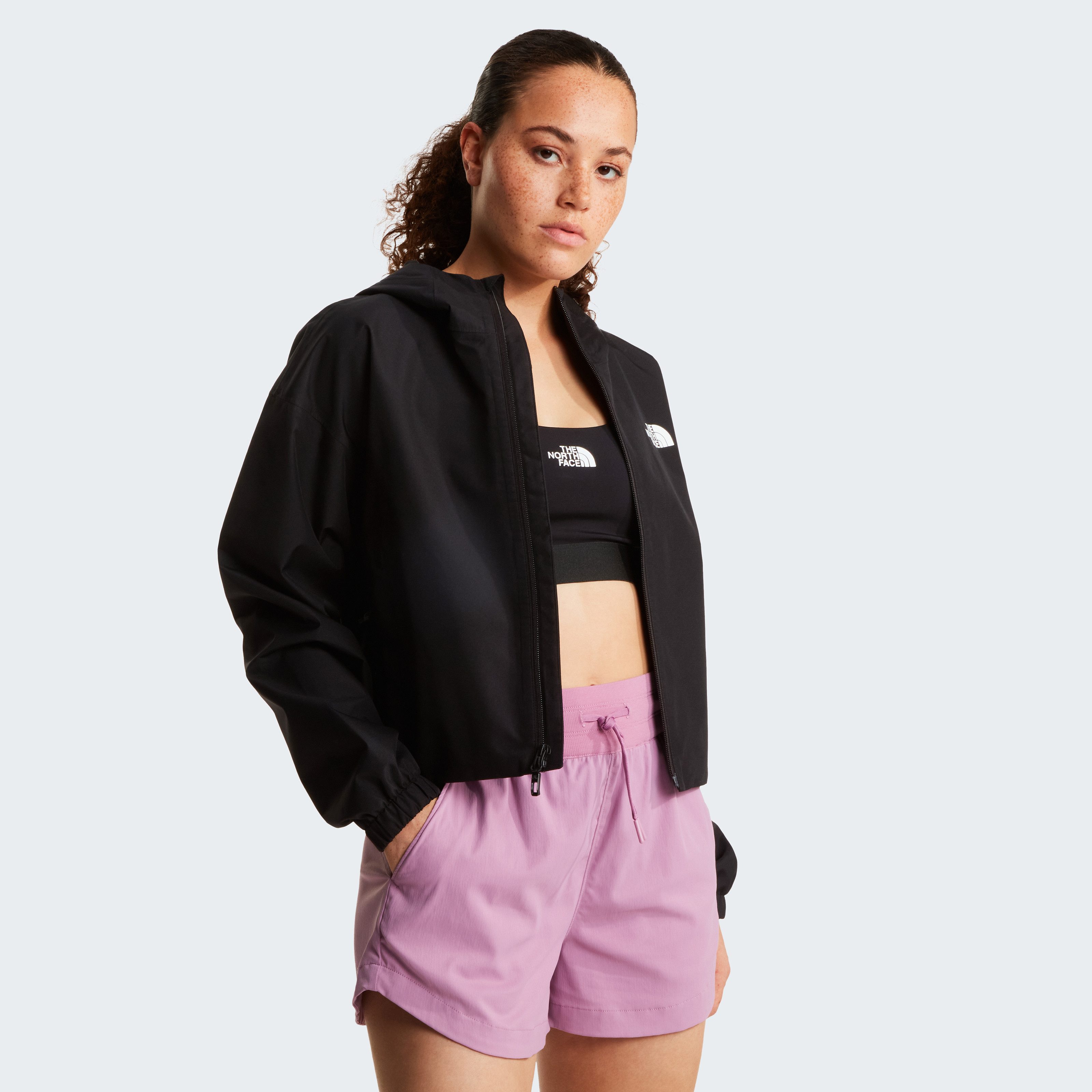The North Face Funktionsjacke W QUEST MONO CROPPED JACKET leichte Funktionsjacke, aus Polyester