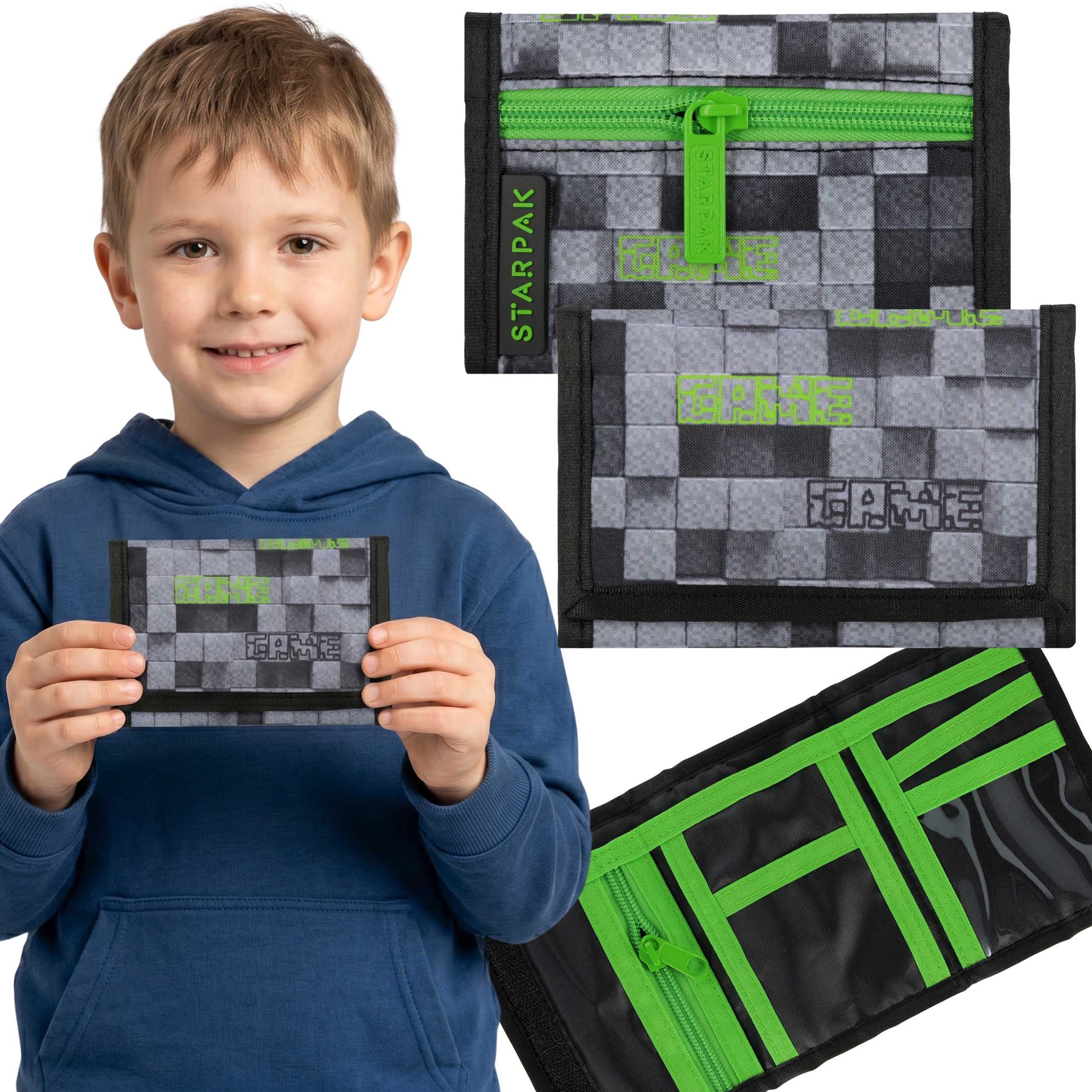 Sarcia.eu Geldbörse Gaming-Geldbörse für Jungen mit Klettverschluss, 9 × 13 cm