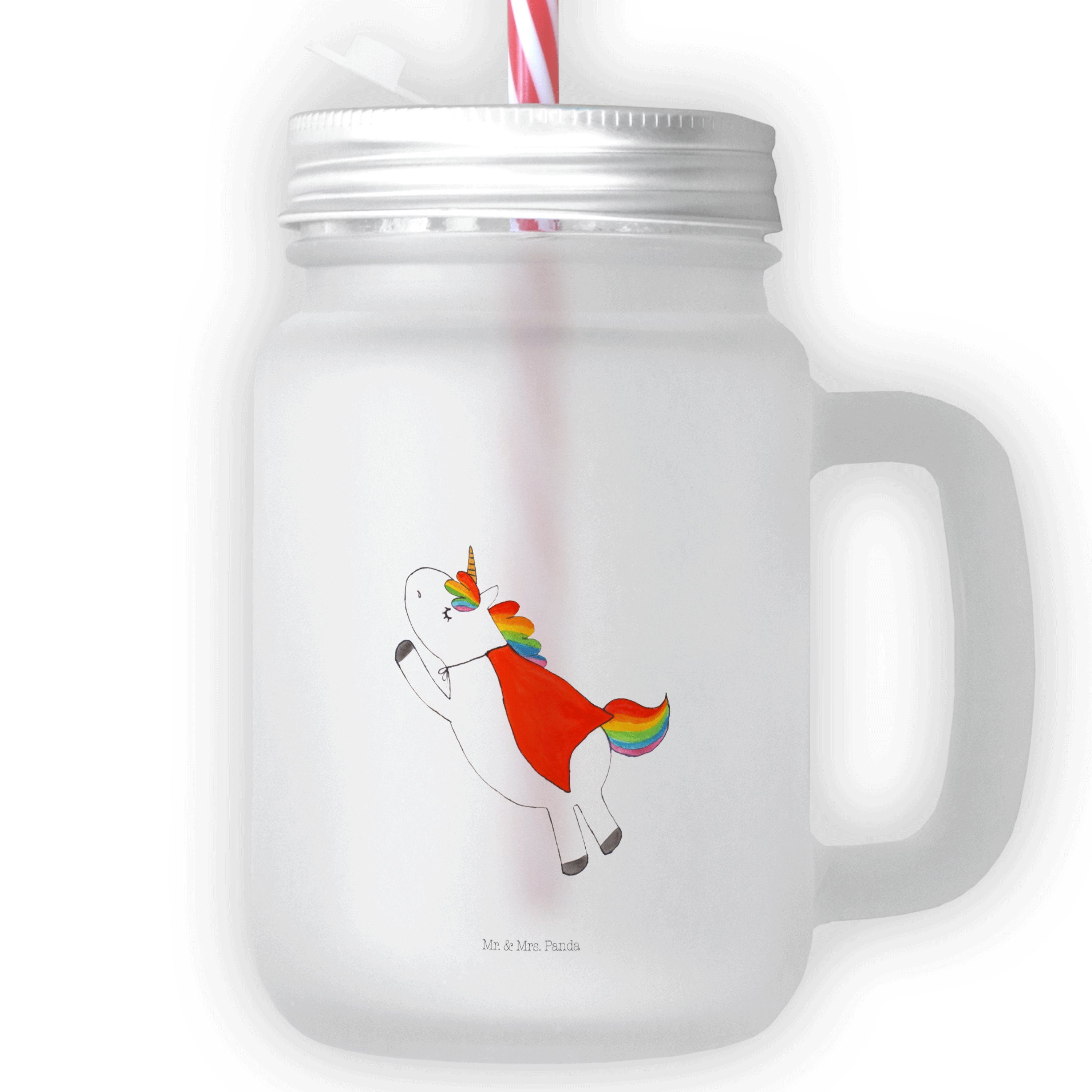 Mr. & Mrs. Panda Cocktailglas Einhorn Super, Glas, Transparent, Einhörner, Unicorn, Freundin, Glas, Premium Glas, Freundin Wiederverwendbares Trinkglas Einhörner